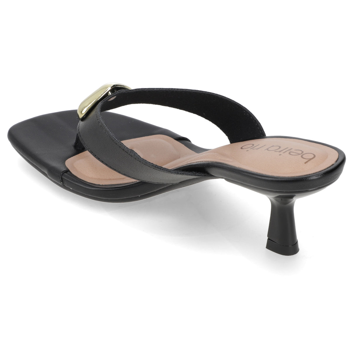 Sandalia Taco Aguja Bajo Negro Beira Rio 35 / Negro