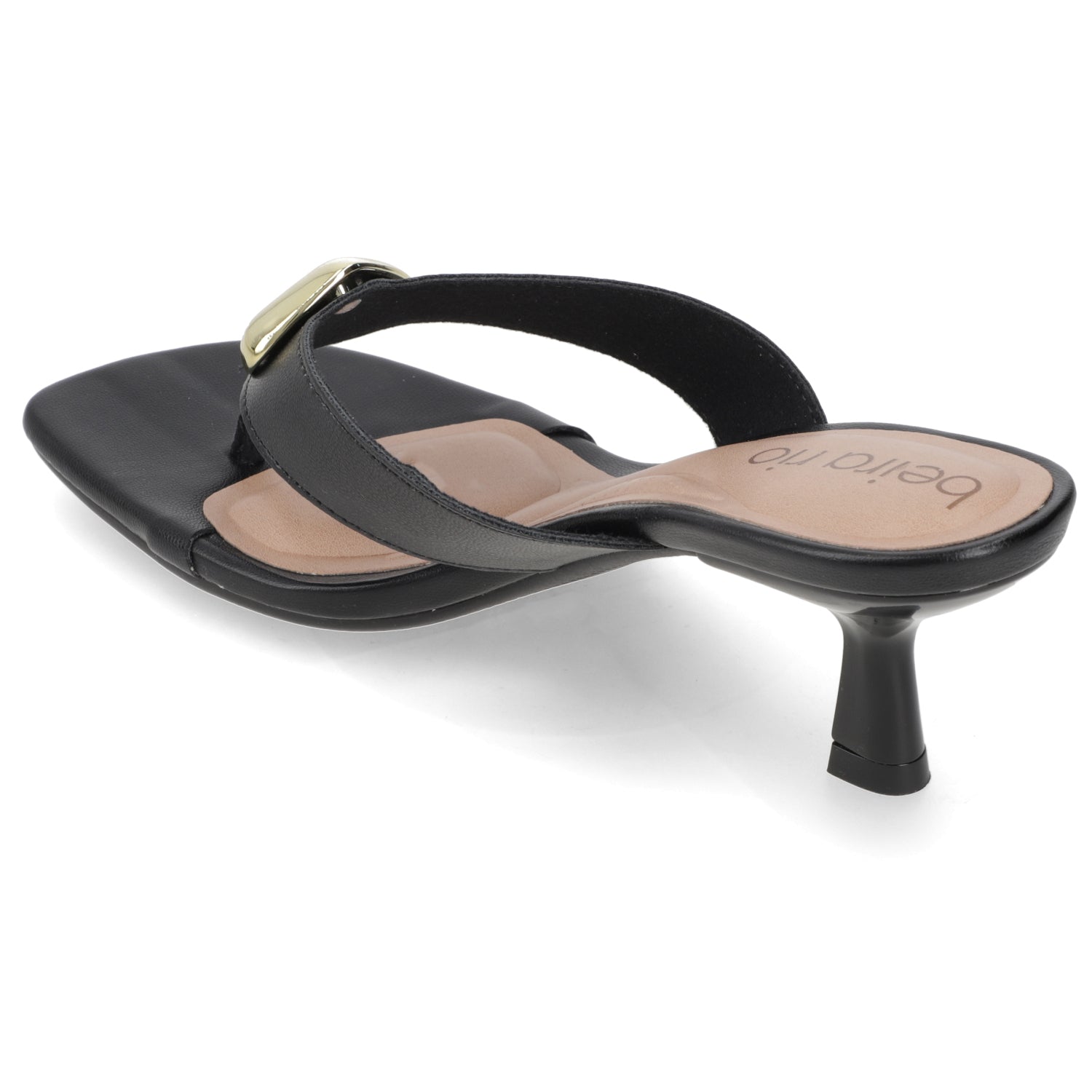 Sandalia Taco Aguja Bajo Negro Beira Rio 35 / Negro