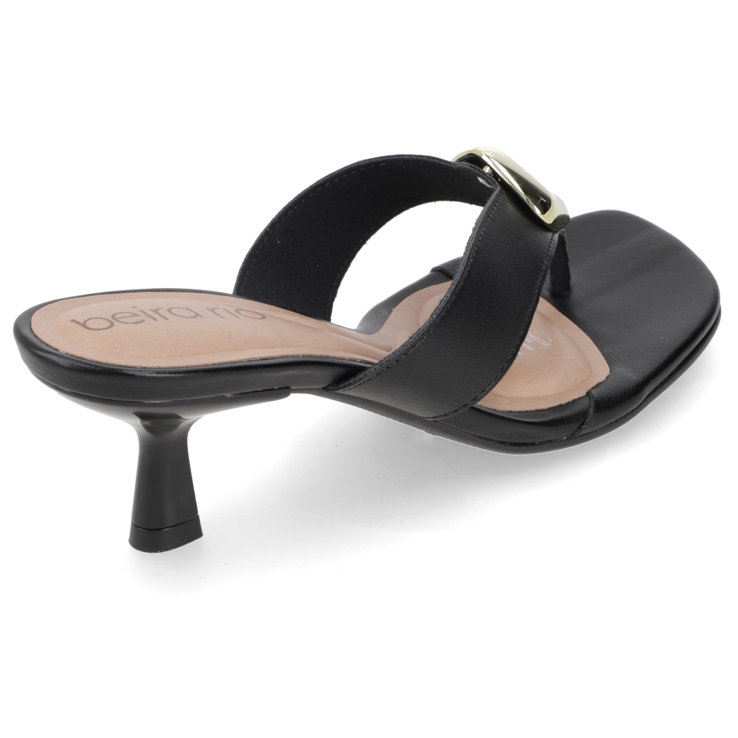 Sandalia Taco Aguja Bajo Negro Beira Rio 35 / Negro