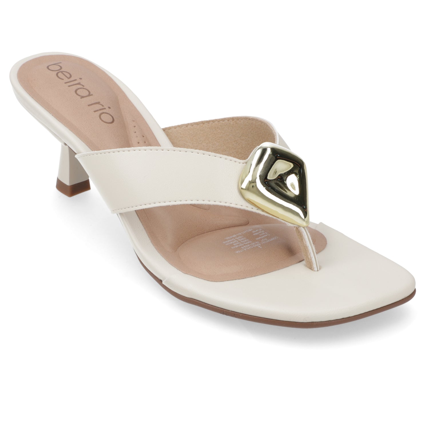 Sandalia Taco Aguja Bajo Blanco OFF Beira Rio 35 / Blanco OFF