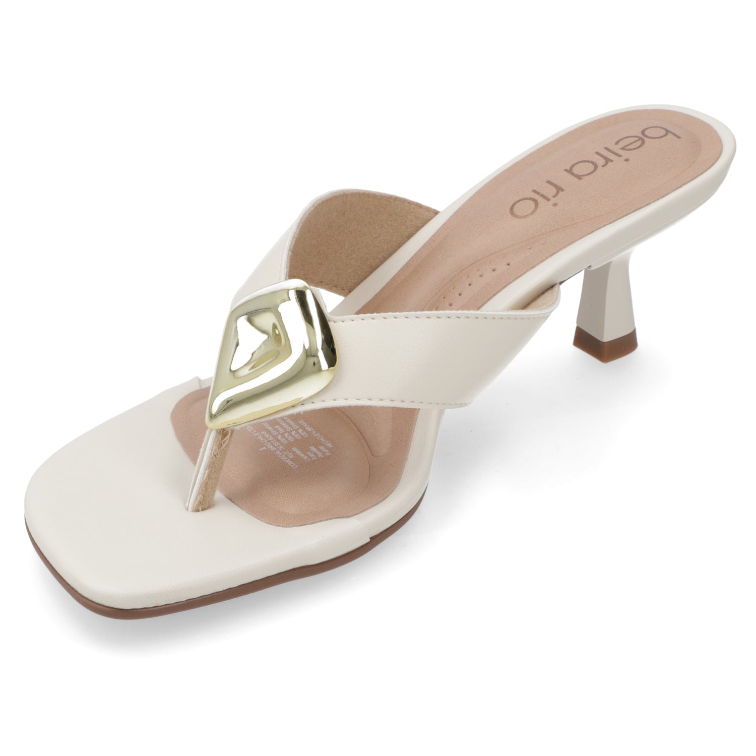 Sandalia Taco Aguja Bajo Blanco OFF Beira Rio 35 / Blanco OFF