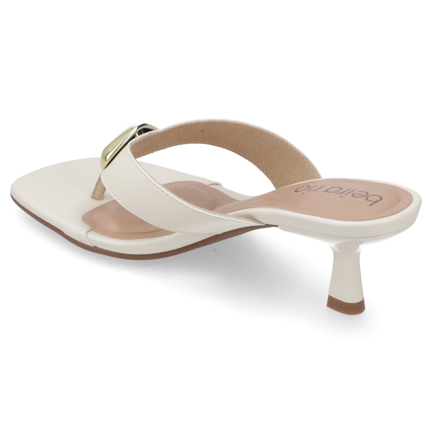 Sandalia Taco Aguja Bajo Blanco OFF Beira Rio 35 / Blanco OFF