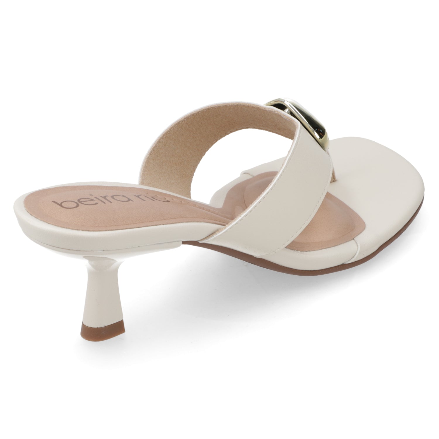 Sandalia Taco Aguja Bajo Blanco OFF Beira Rio 35 / Blanco OFF