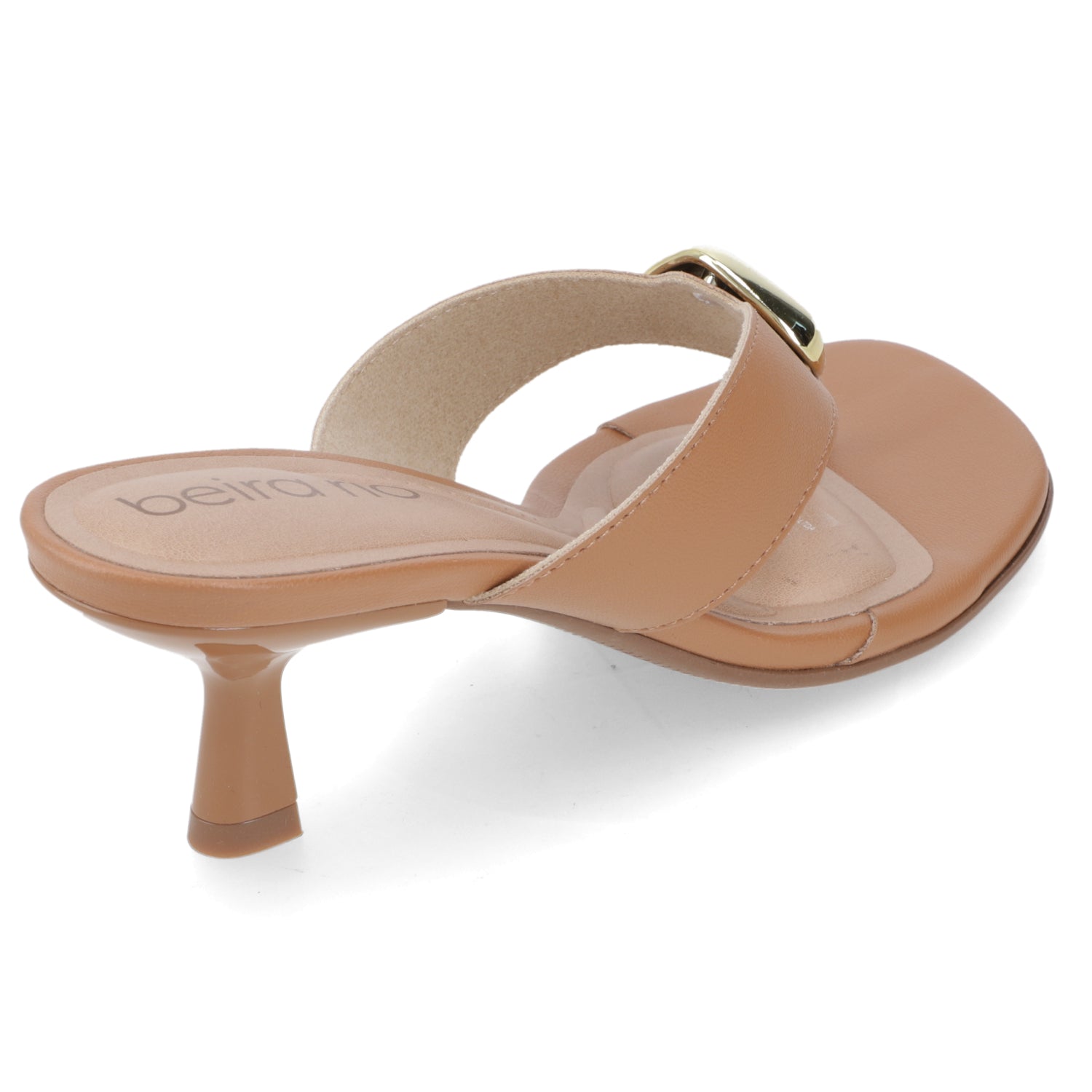 Sandalia Taco Aguja Bajo Camel Beira Rio 35 / Camel
