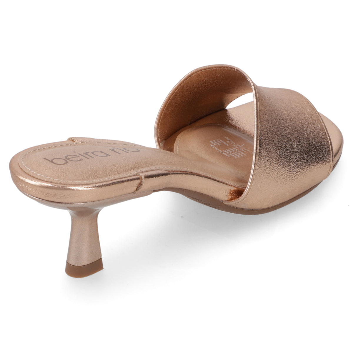 Sandalia Taco Aguja Bajo Rose Gold Beira Rio 35 / Rose Gold