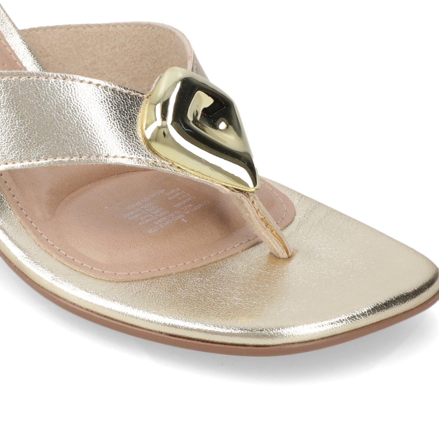 Sandalia Taco Aguja Bajo Dorado Beira Rio 35 / Dorado