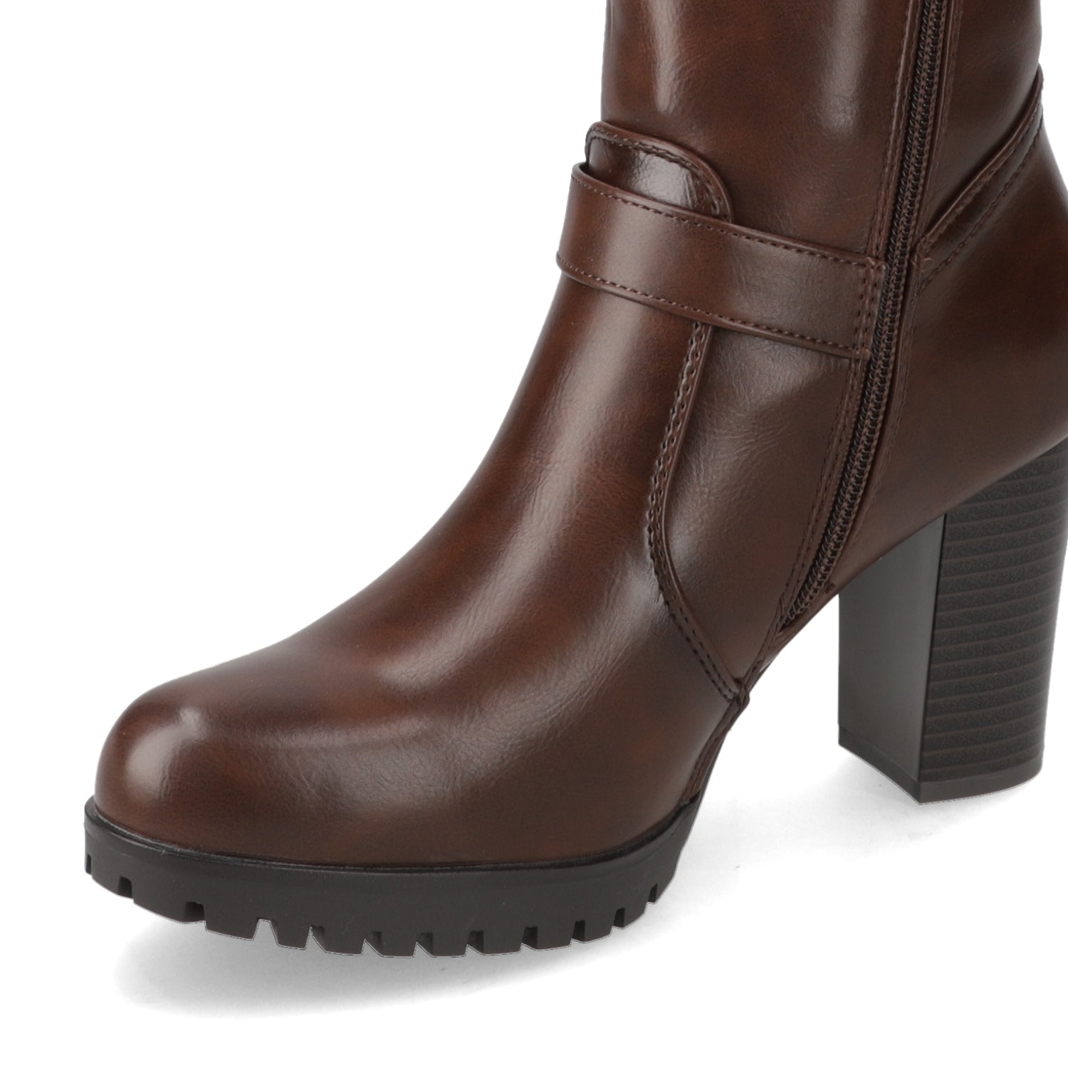 Bota Taco Ancho 10 cm Negro Agua de Coco 35 / Negro