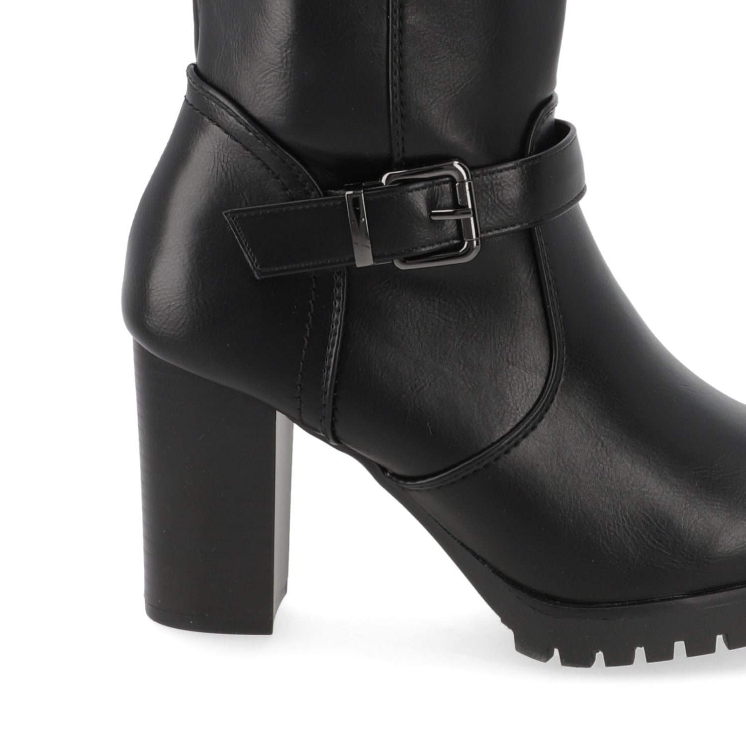 Bota Taco Ancho 10 cm Negro Agua de Coco 35 / Negro