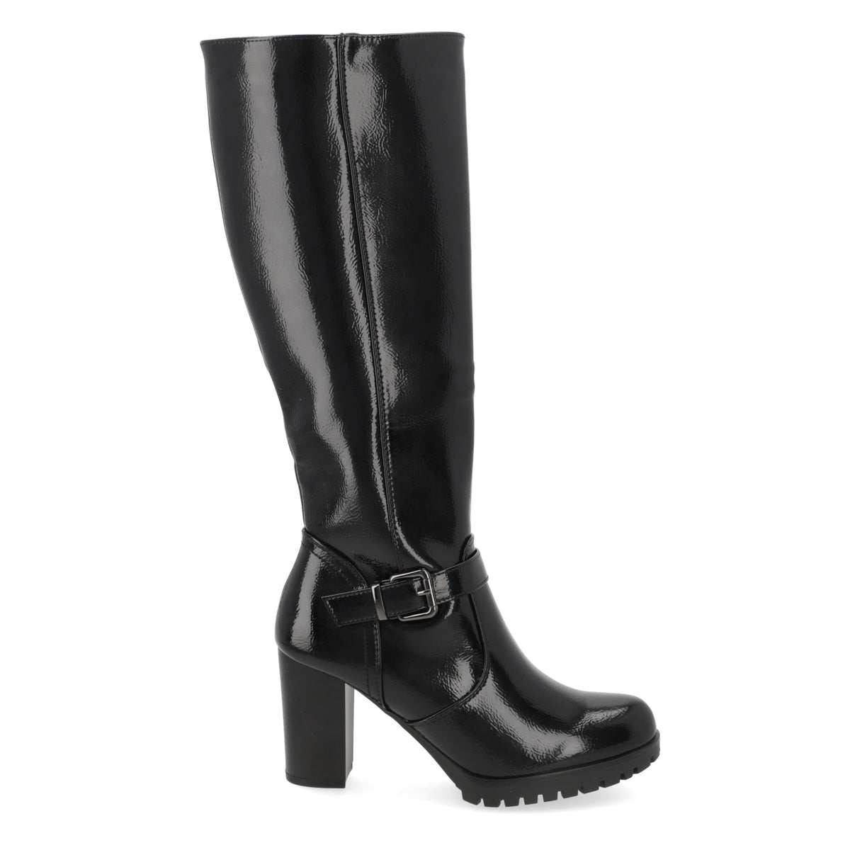 Bota Taco Ancho 10 cm Negro Agua de Coco 35 / Negro