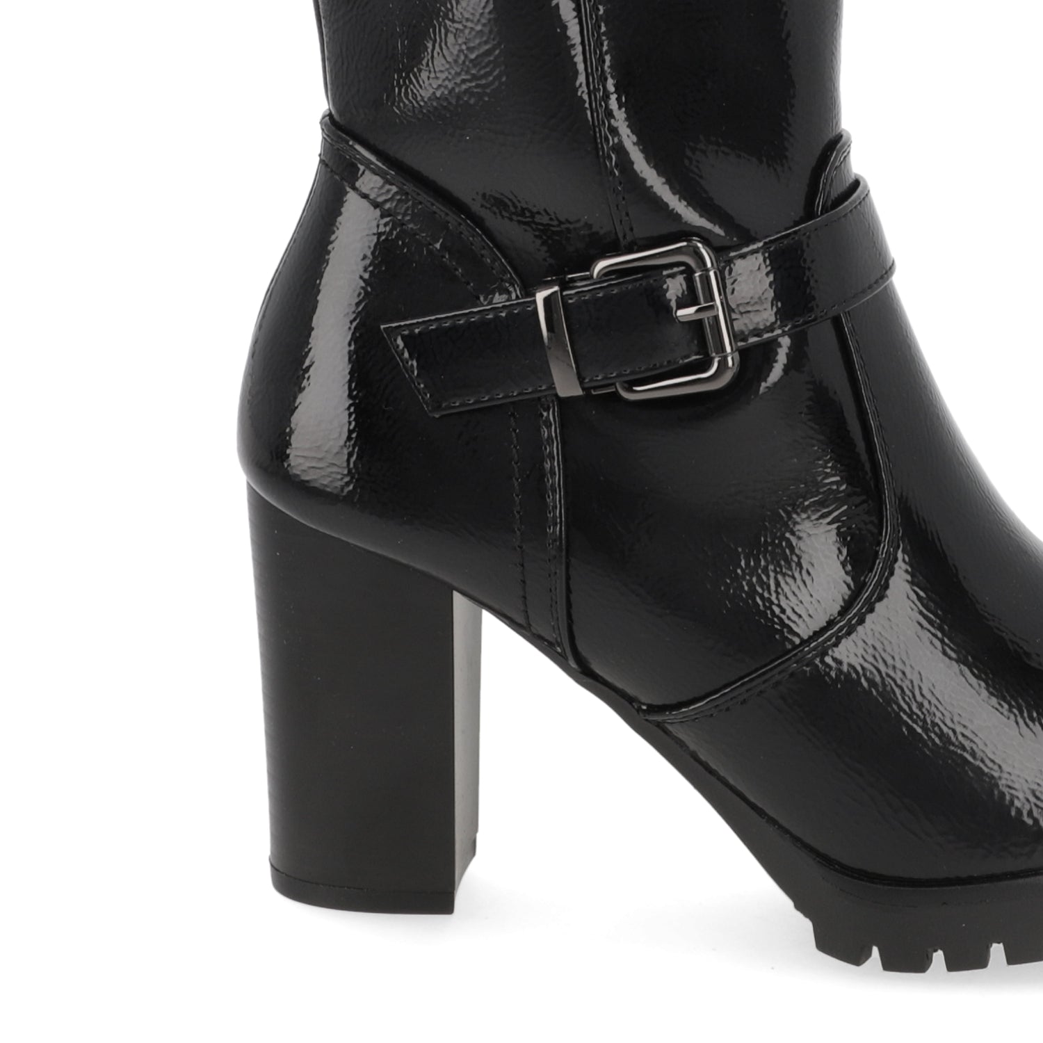 Bota Taco Ancho 10 cm Negro Agua de Coco 35 / Negro