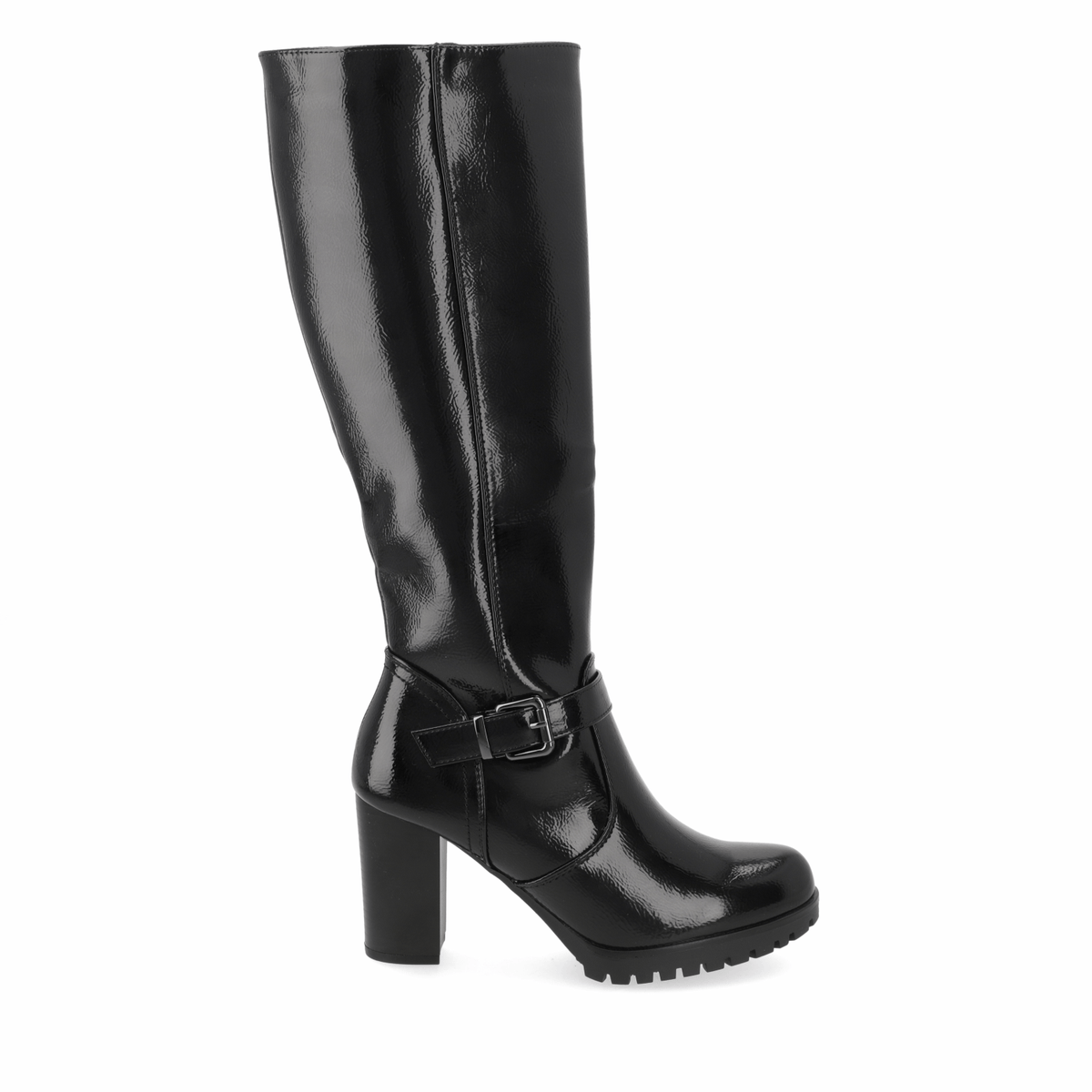 Bota Taco Ancho 10 cm Negro Agua de Coco 35 / Negro