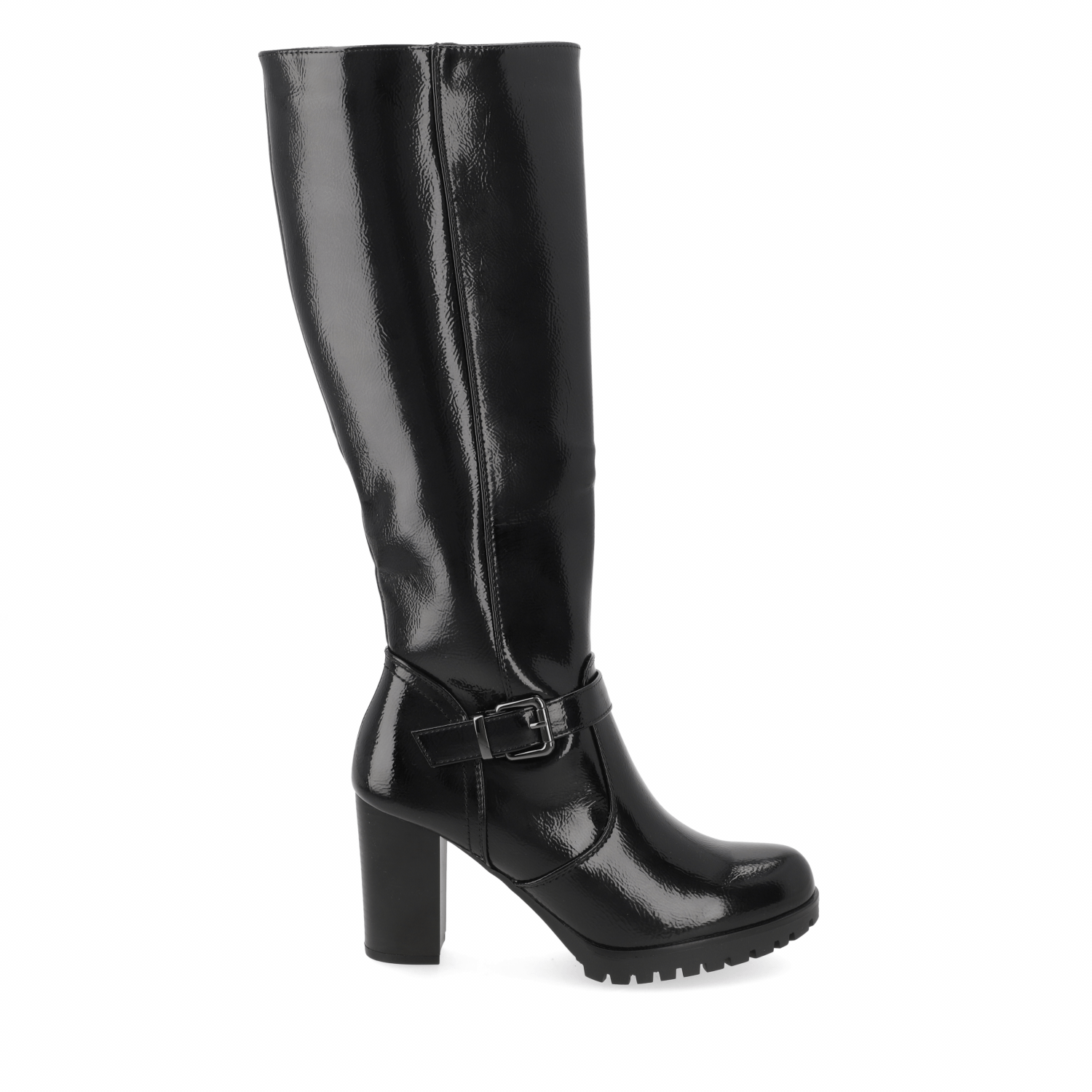 Bota Taco Ancho 10 cm Negro Agua de Coco 35 / Negro