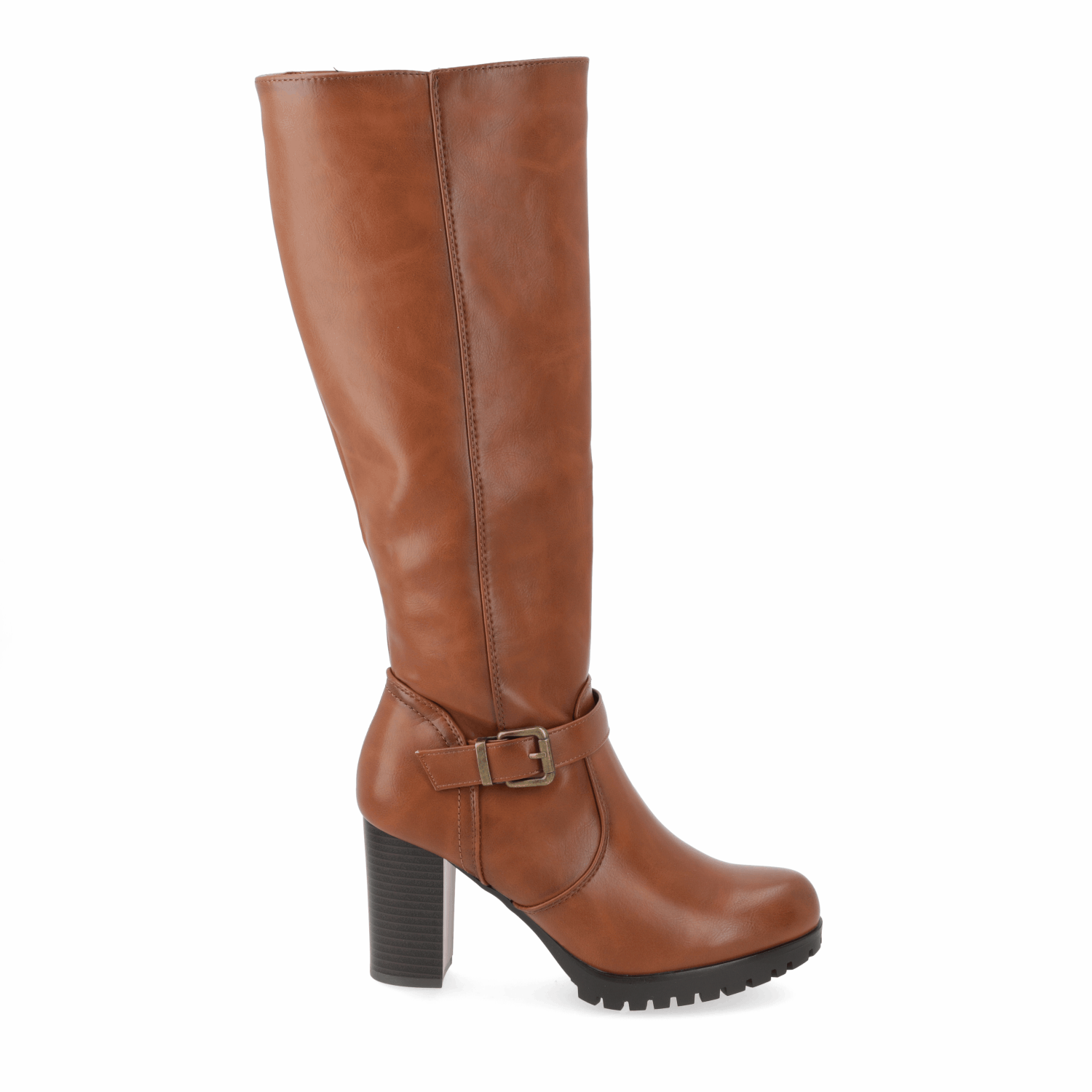 Bota Taco Ancho 10 cm Camel Agua de Coco 35 / Camel