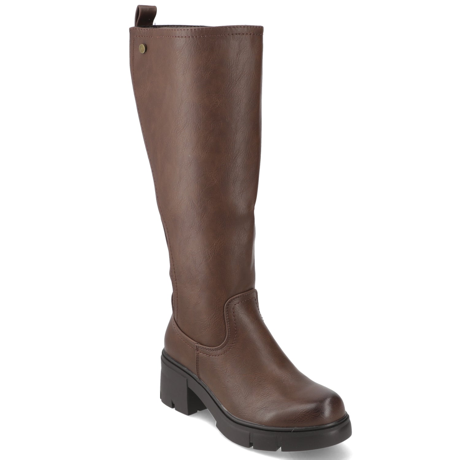Bota Taco Ancho 5 cm Café New Walk