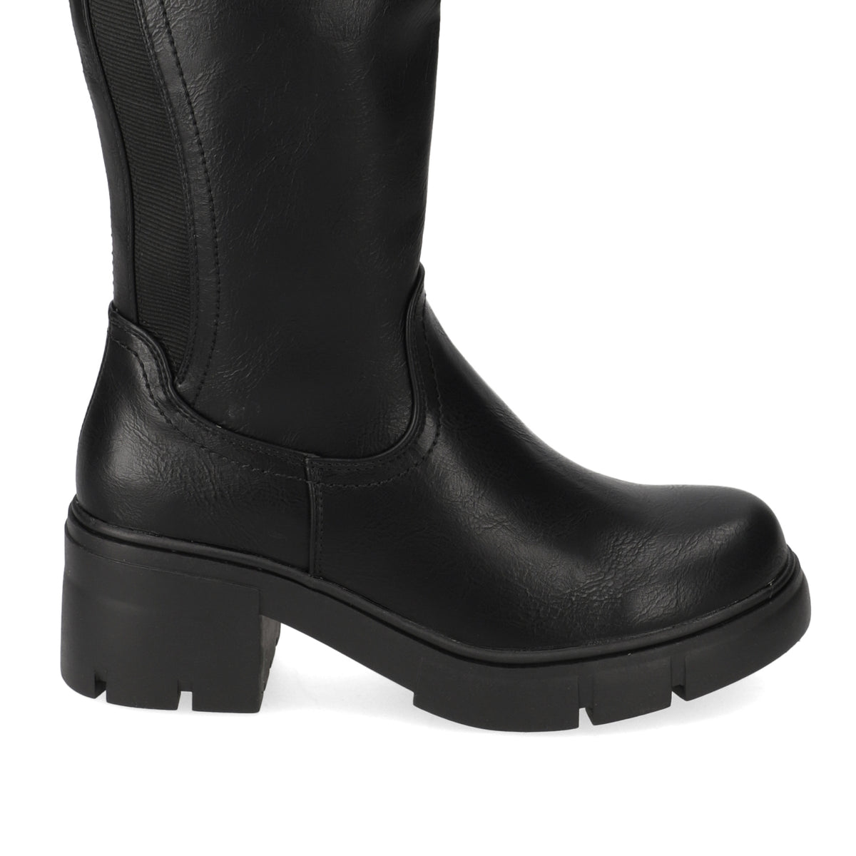 Bota Taco Ancho 5 cm Negro New Walk 35 / Negro