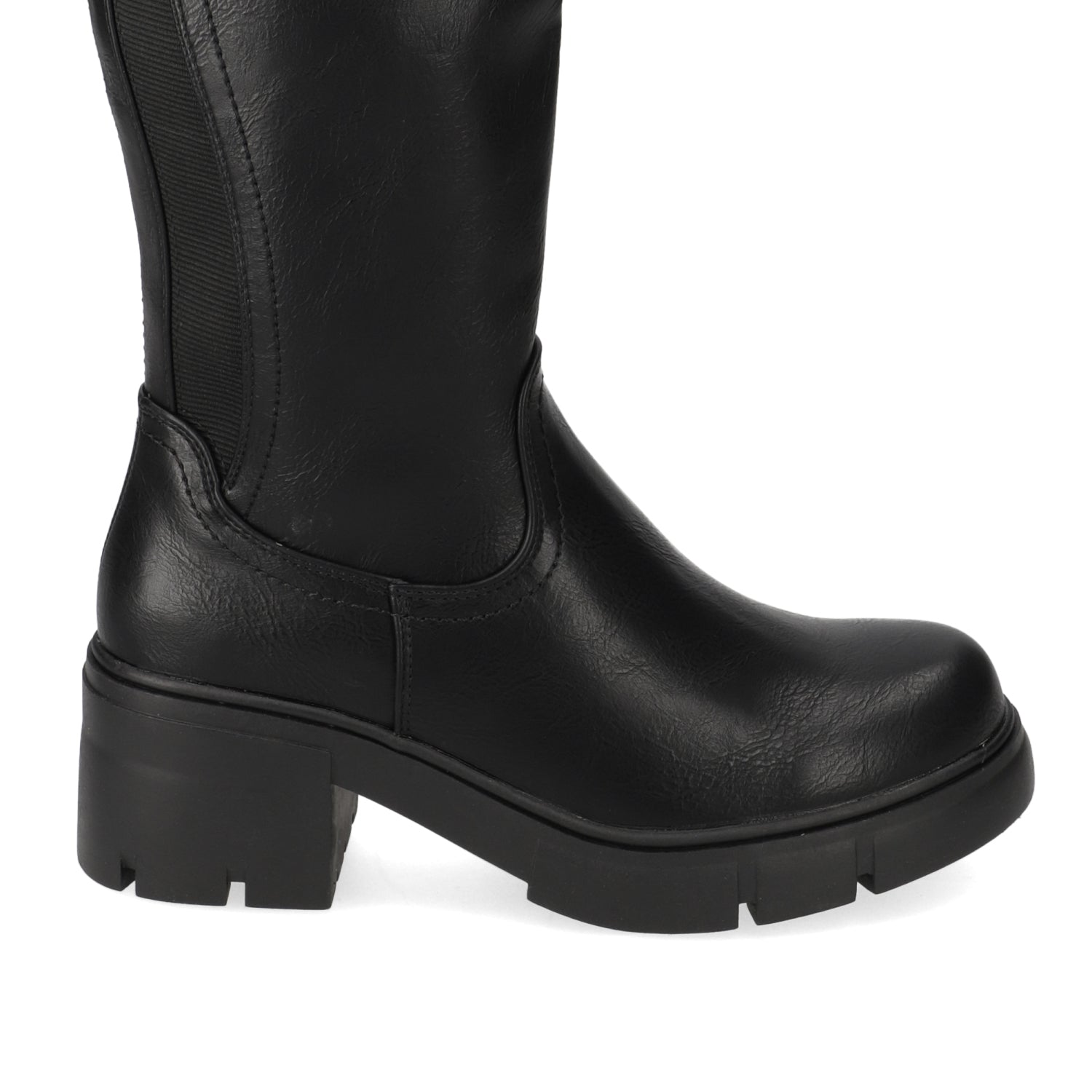 Bota Taco Ancho 5 cm Negro New Walk 35 / Negro