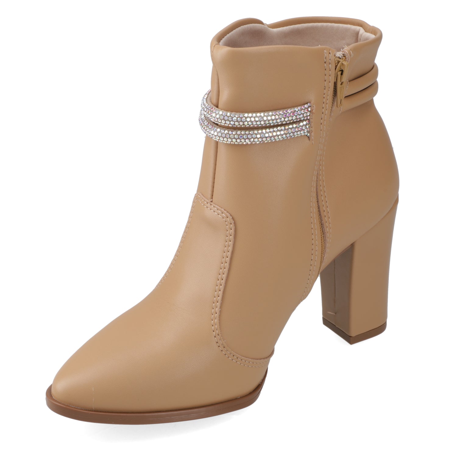 Botin Taco Ancho 7 cm Taupe Beira Rio 35 / Taupe