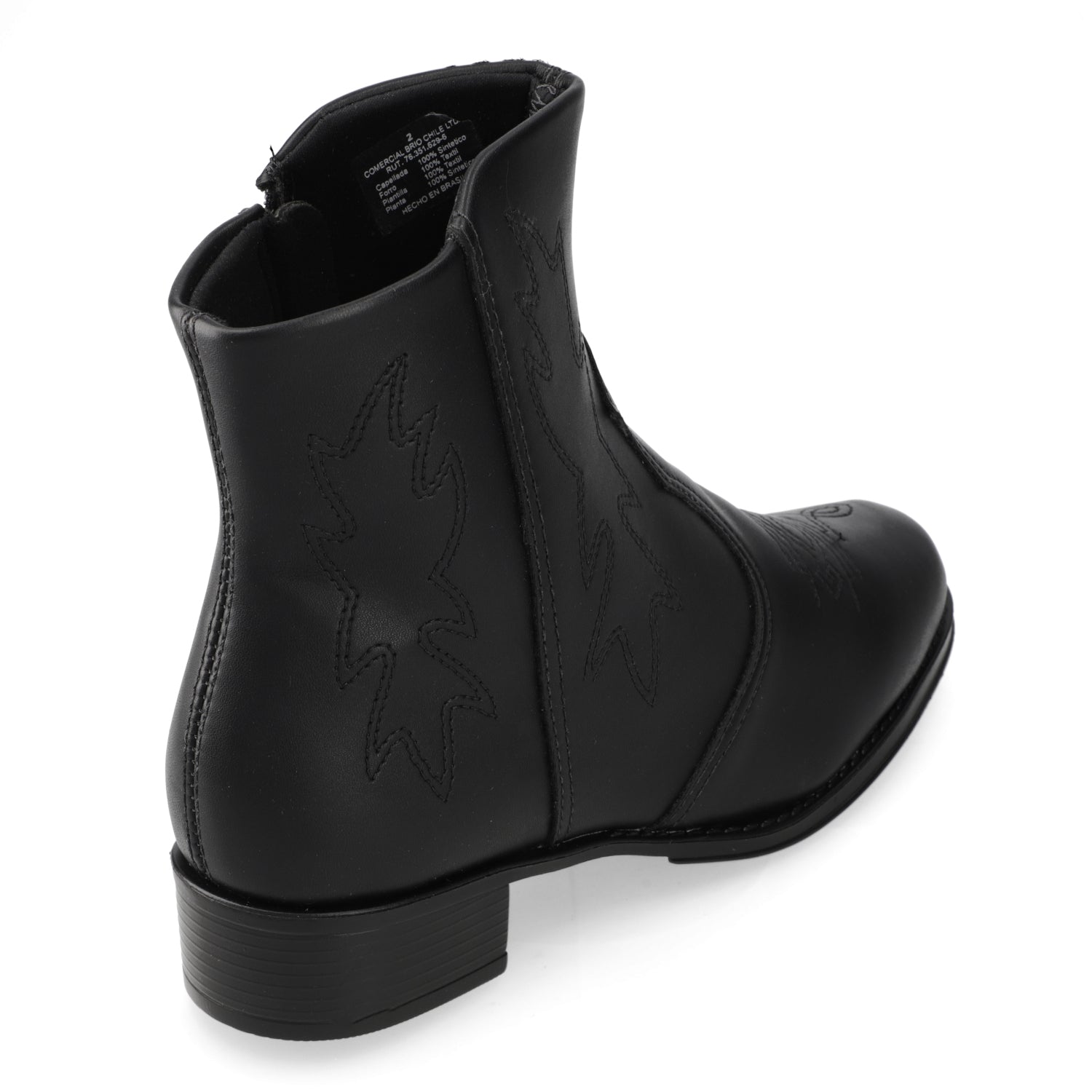 Botin Taco Ancho 3 cm Negro Beira Rio 35 / Negro