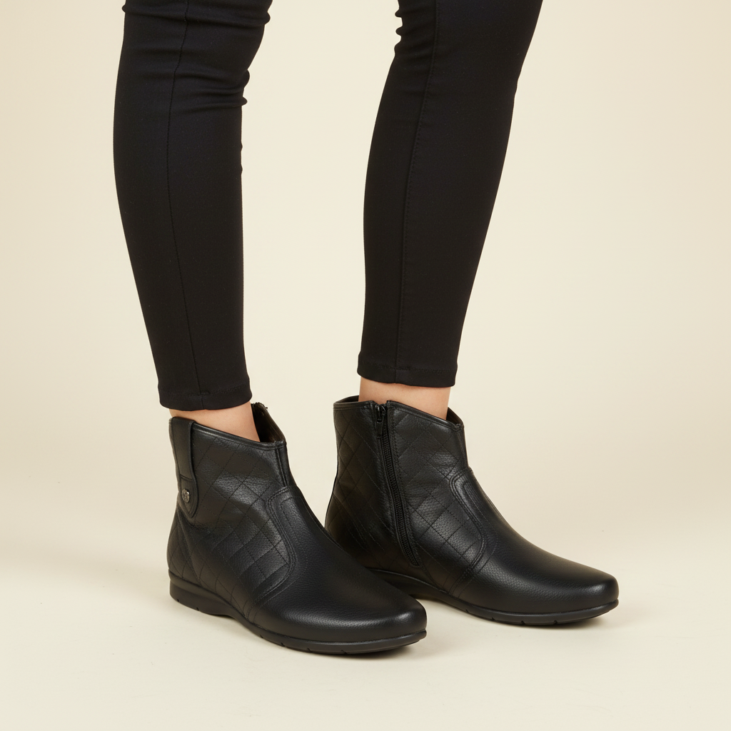 Botin Plano Negro Beira Rio 35 / Negro