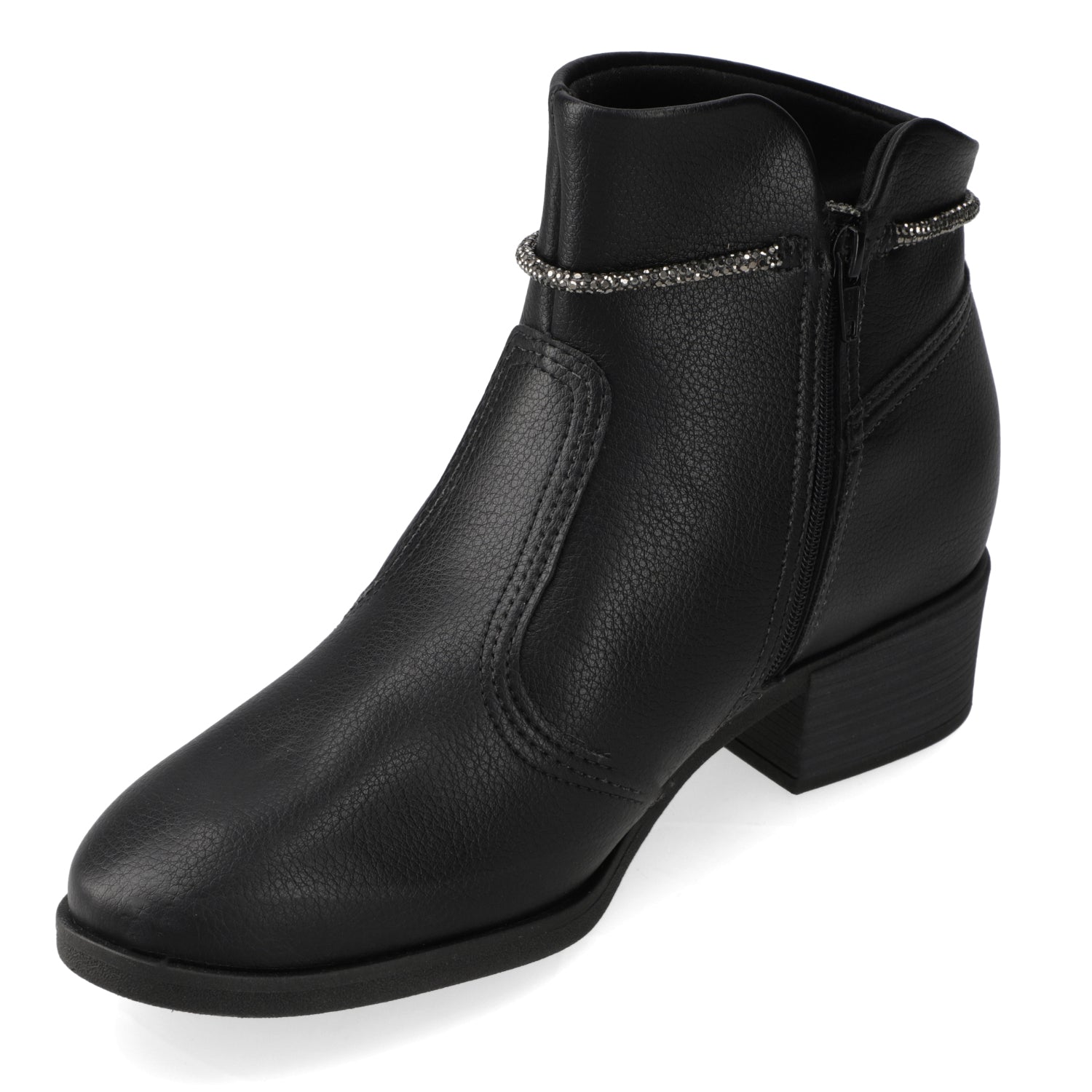 Botin Taco Ancho 3 cm Negro Beira Rio 35 / Negro