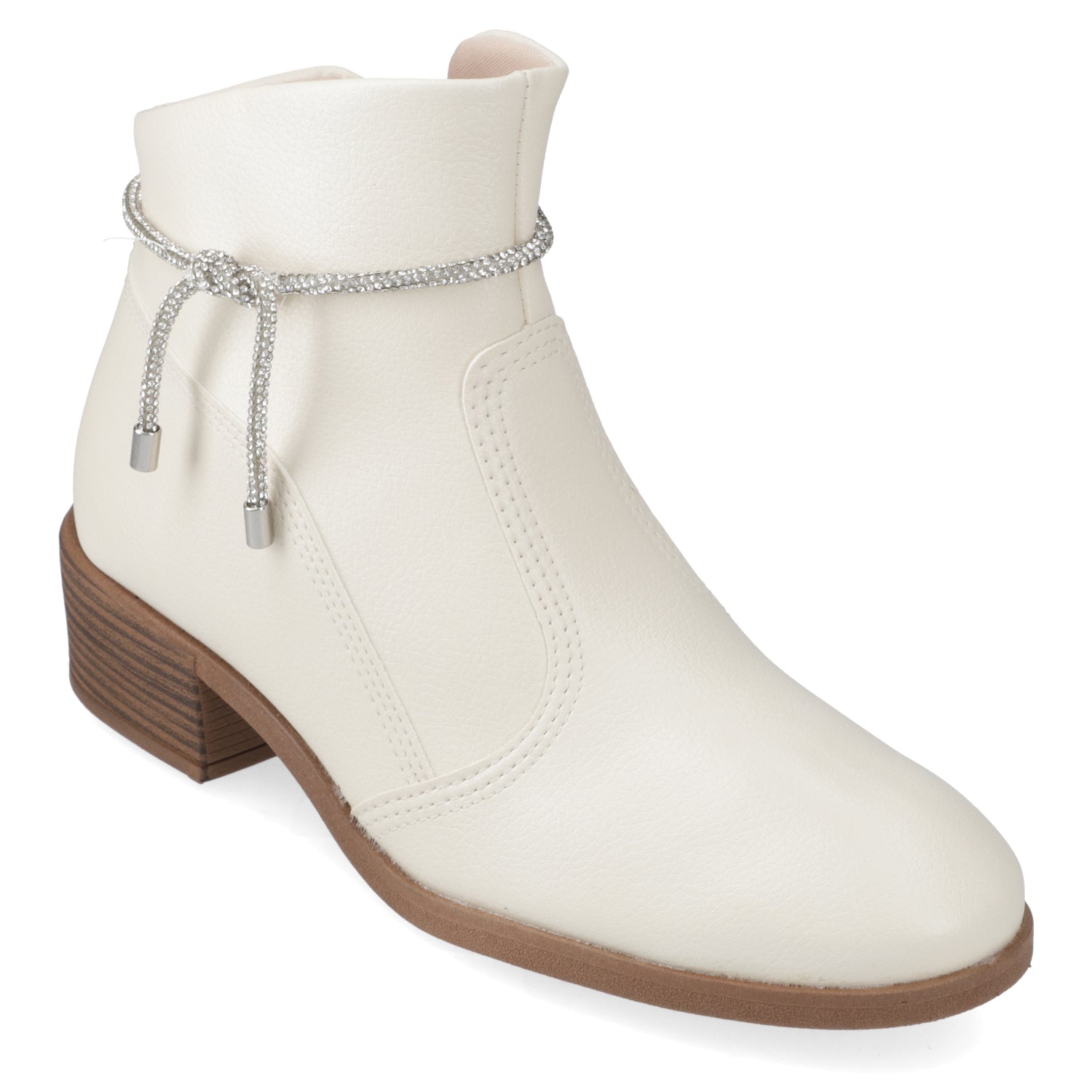 Botin Taco Ancho 3 cm Blanco Beira Rio 35 / Blanco