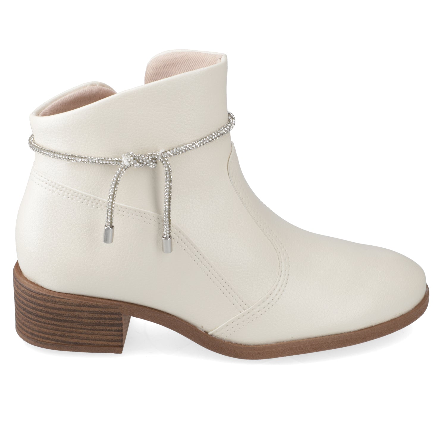 Botin Taco Ancho 3 cm Blanco Beira Rio 35 / Blanco