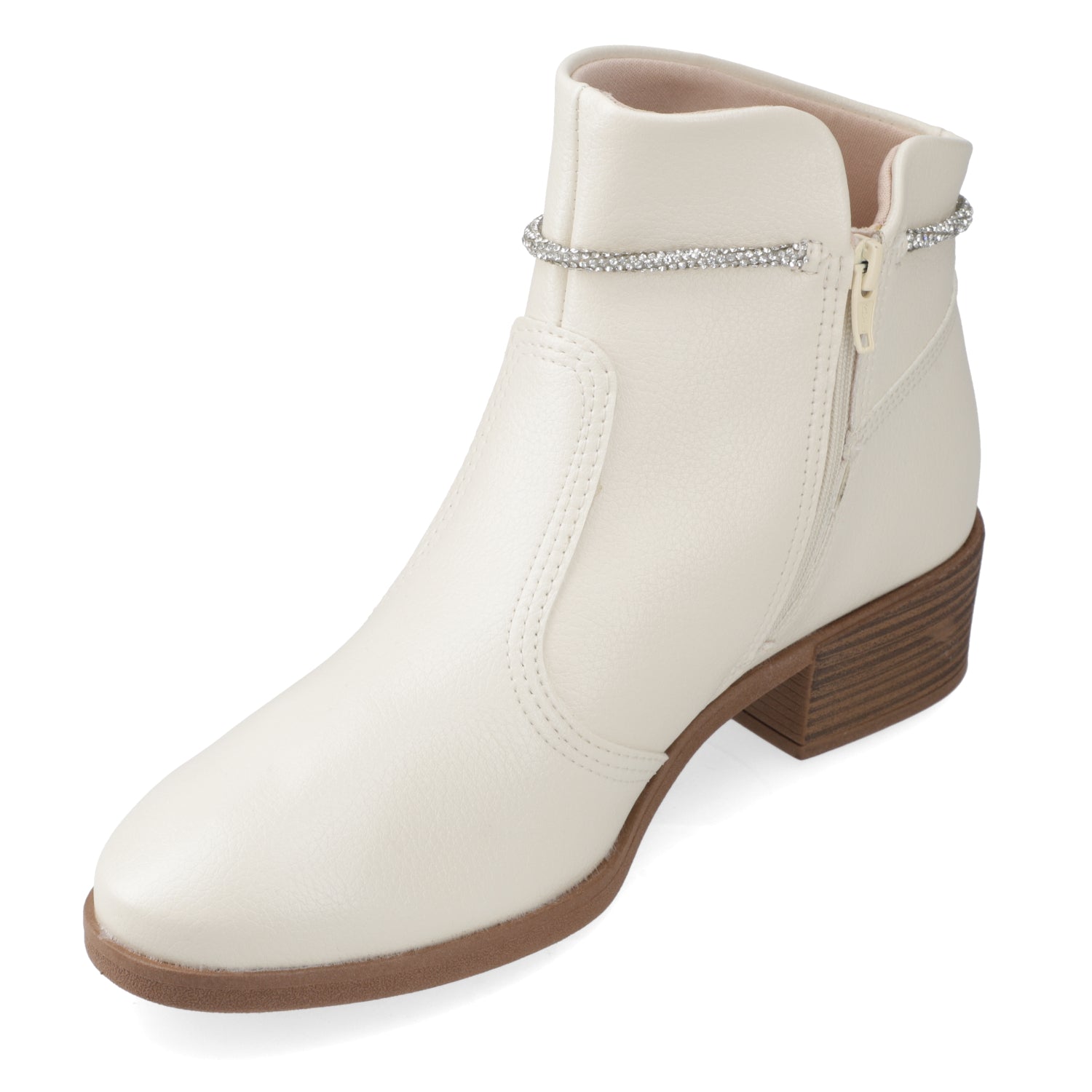 Botin Taco Ancho 3 cm Blanco Beira Rio 35 / Blanco