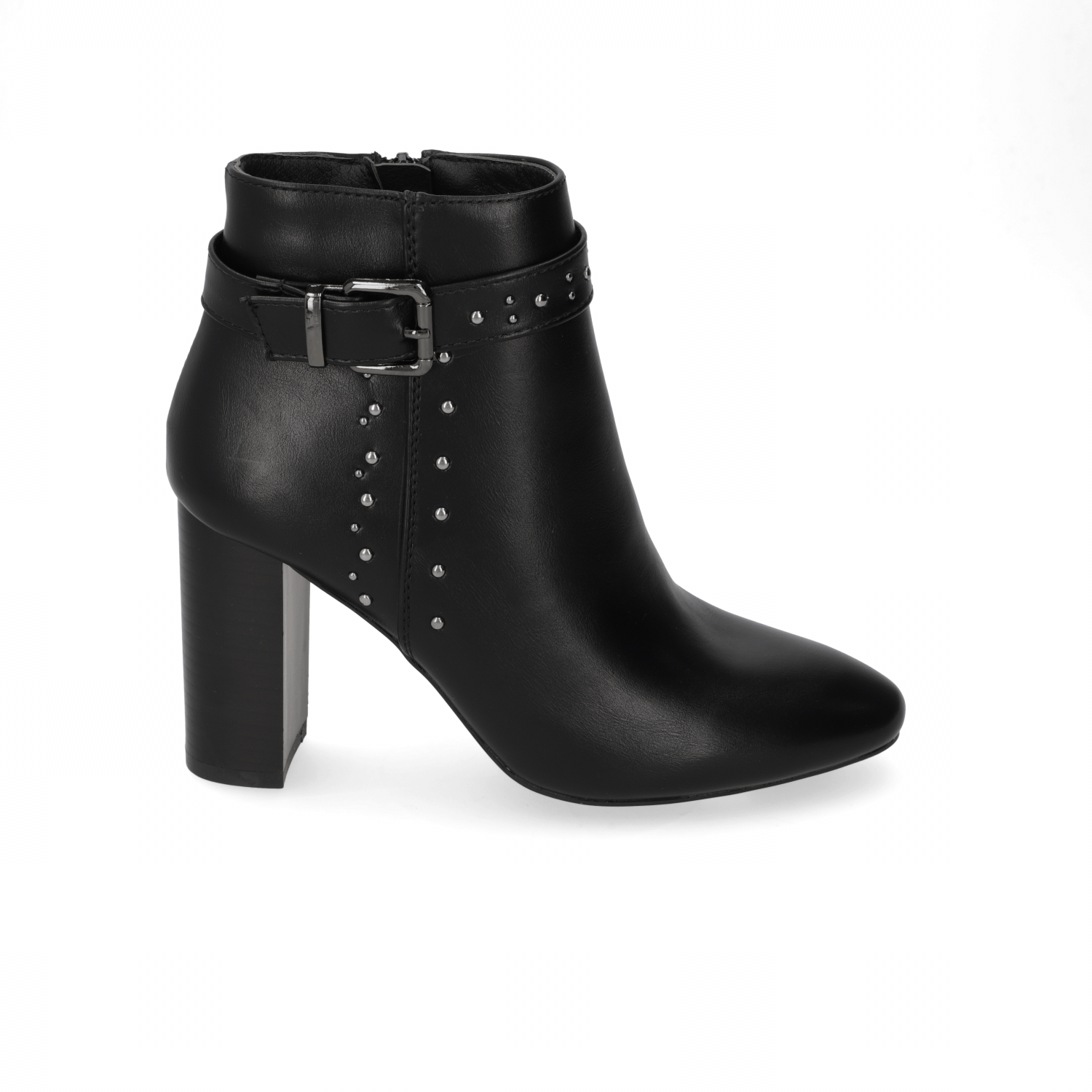 Botin Taco Ancho 10 cm Negro Agua de Coco 35 / Negro