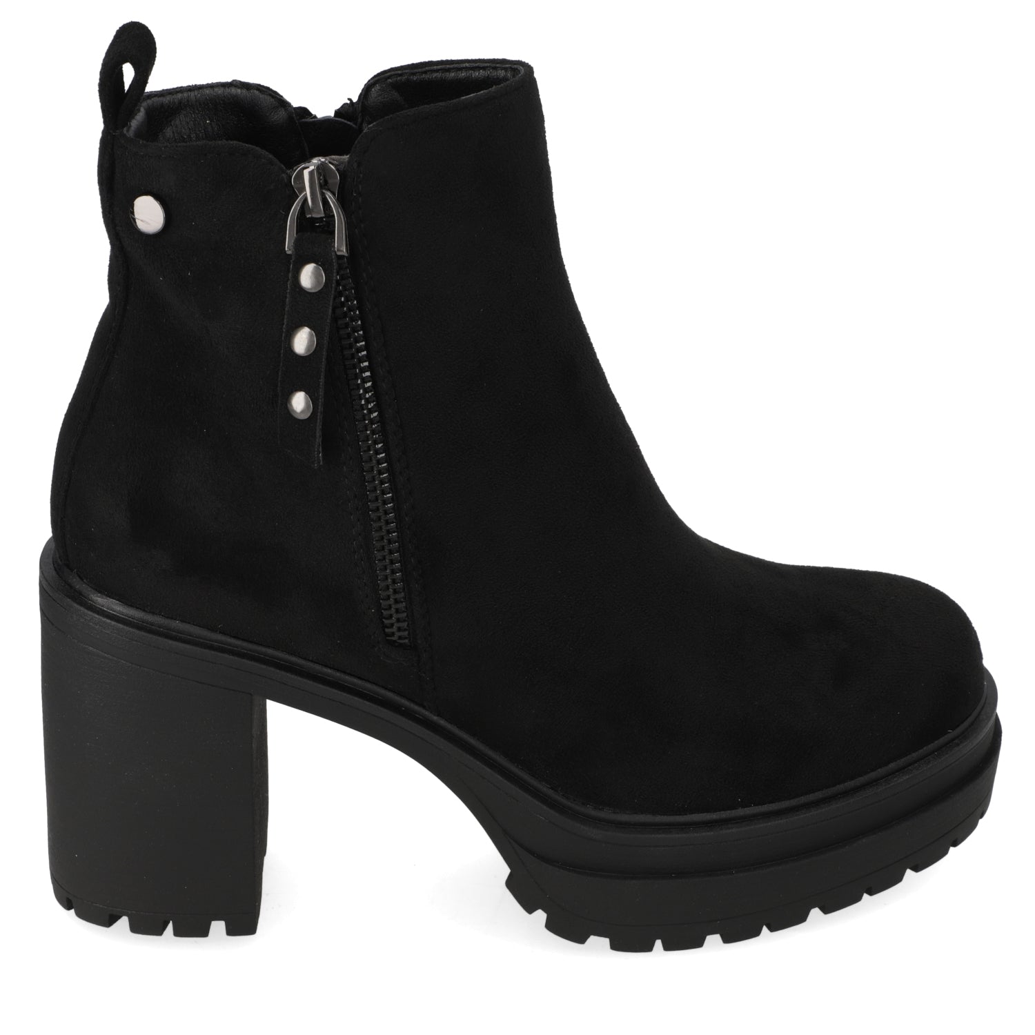 Botin Taco Ancho 10 cm Negro Agua de Coco 35 / Negro