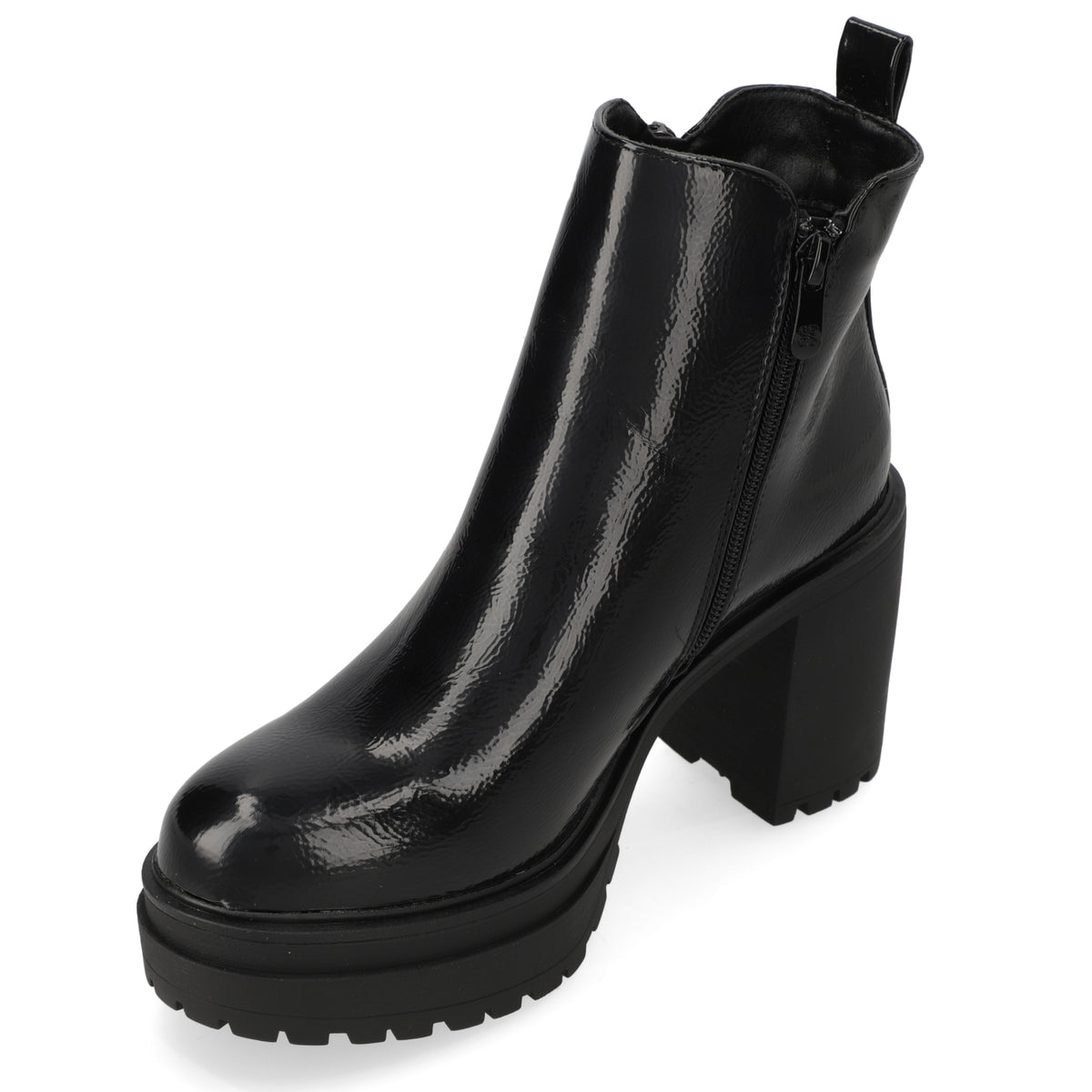 Botin Taco Ancho 10 cm Negro Agua de Coco 35 / Negro