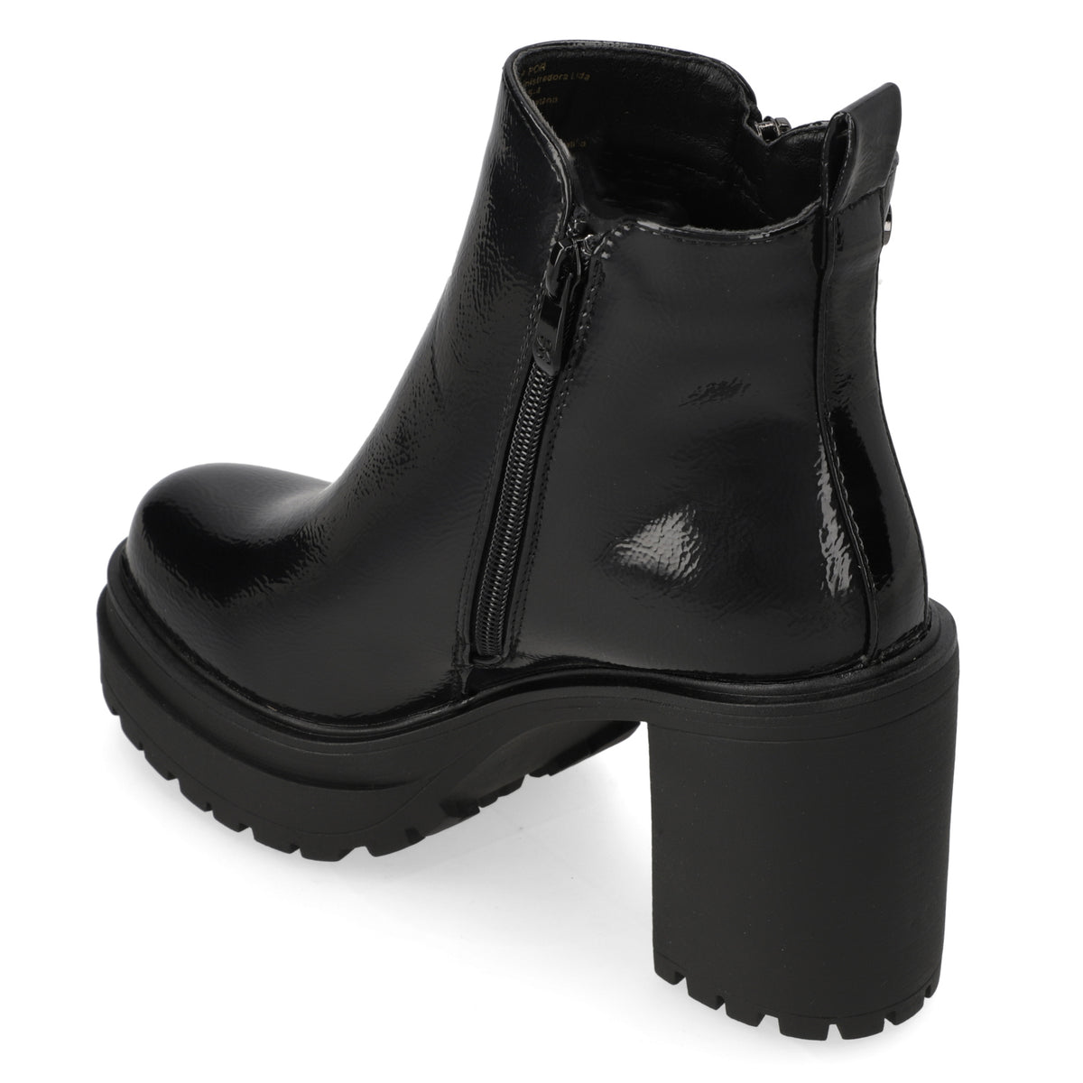 Botin Taco Ancho 10 cm Negro Agua de Coco 35 / Negro