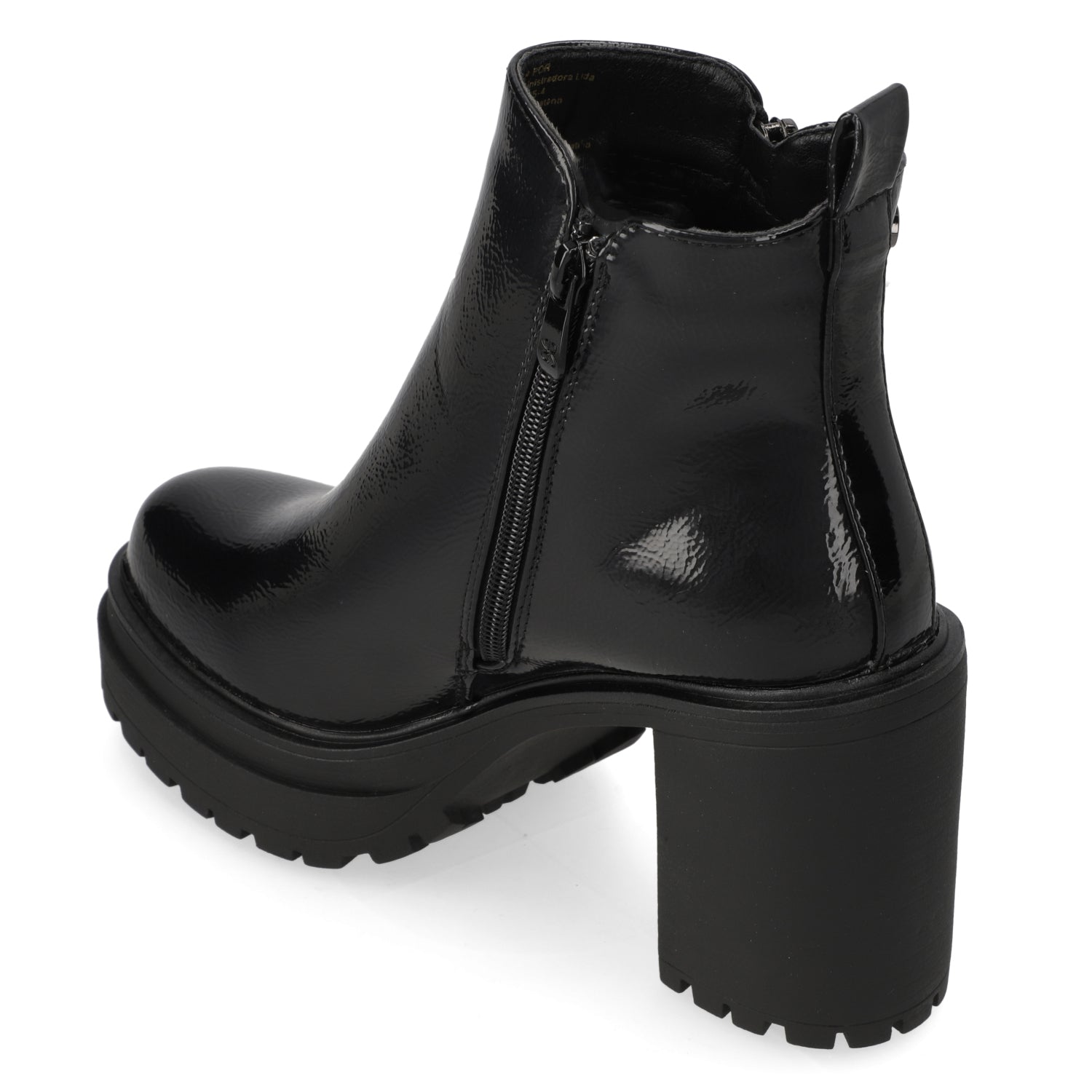 Botin Taco Ancho 10 cm Negro Agua de Coco 35 / Negro