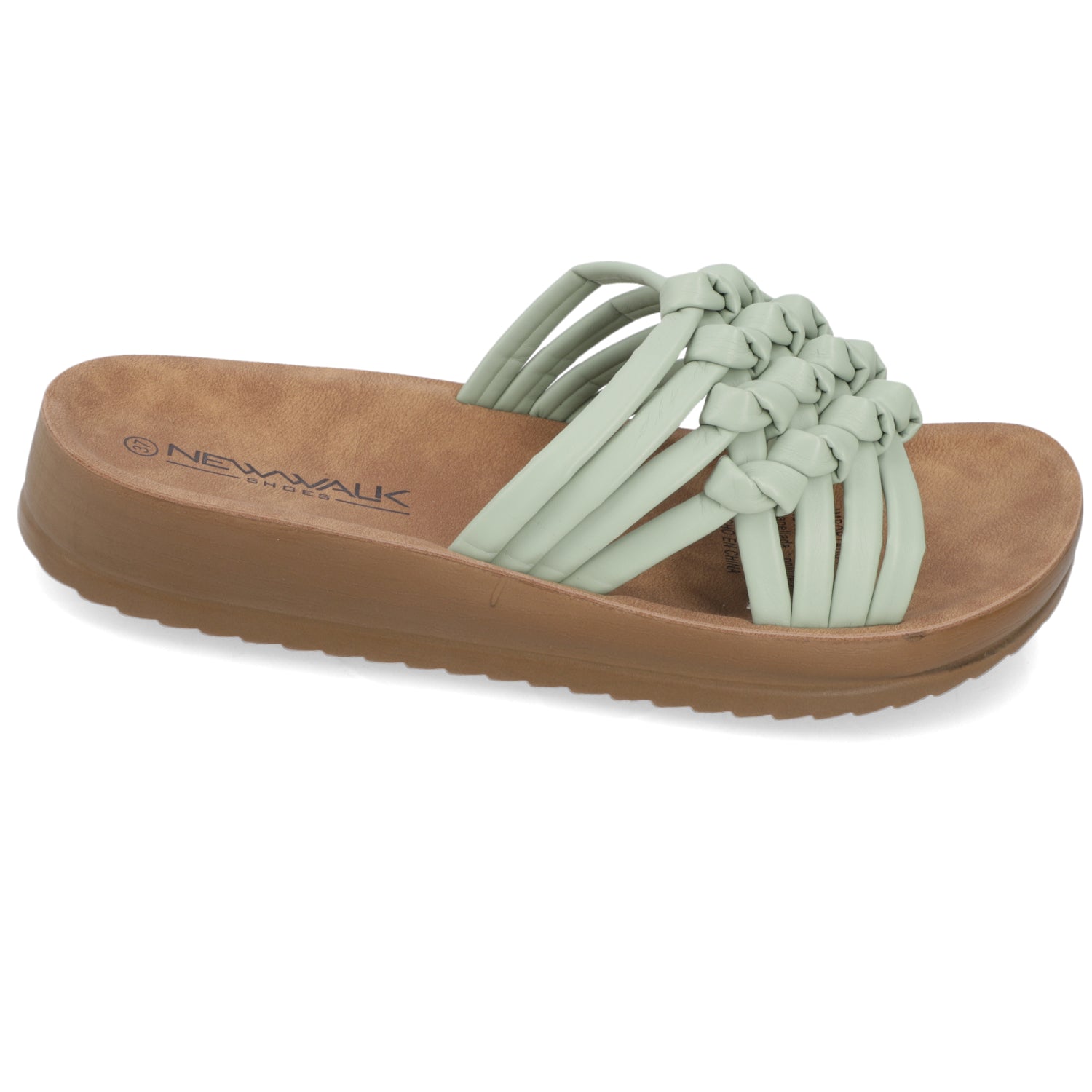 Sandalia Plana Menta New Walk Ecocuero 35 / Menta