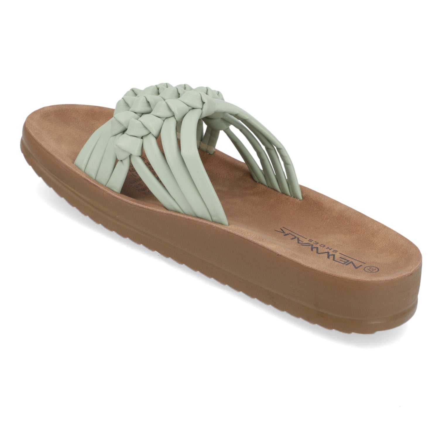 Sandalia Plana Menta New Walk Ecocuero 35 / Menta