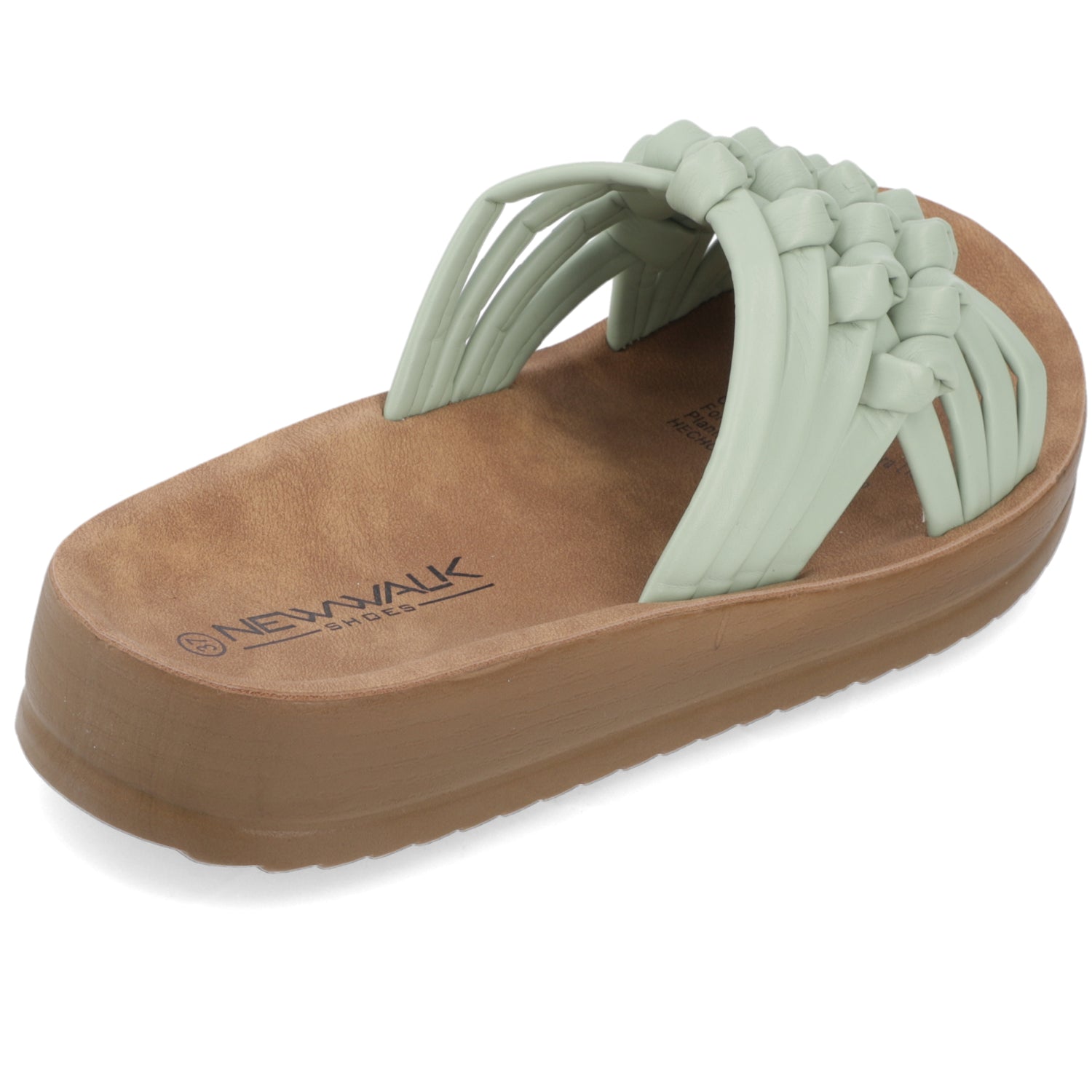 Sandalia Plana Menta New Walk Ecocuero 35 / Menta