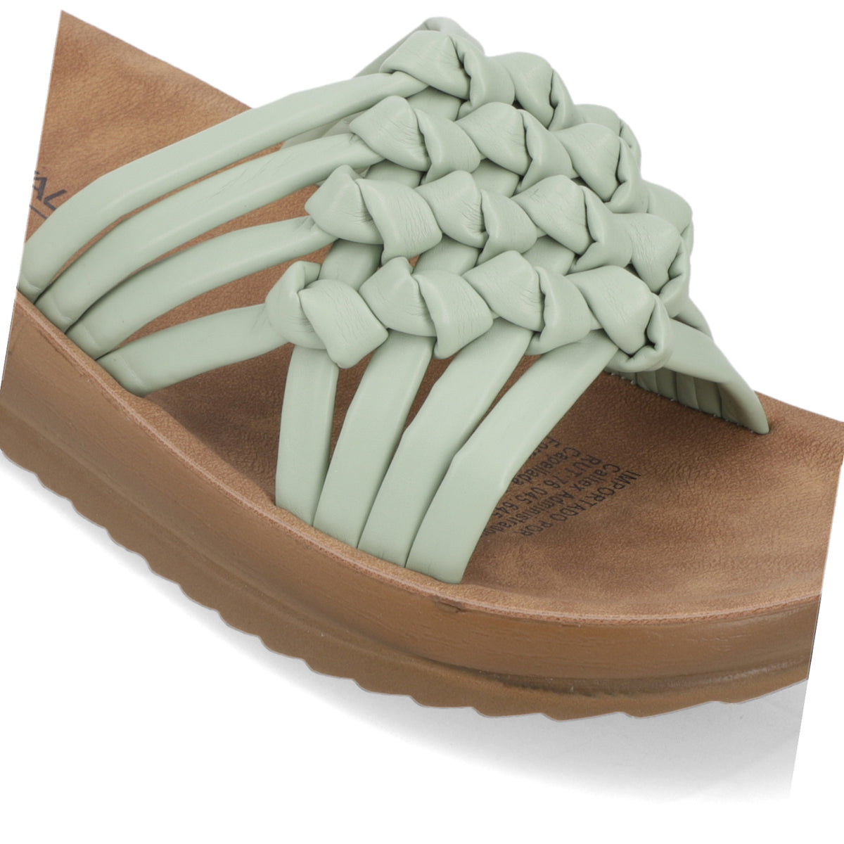 Sandalia Plana Menta New Walk Ecocuero 35 / Menta