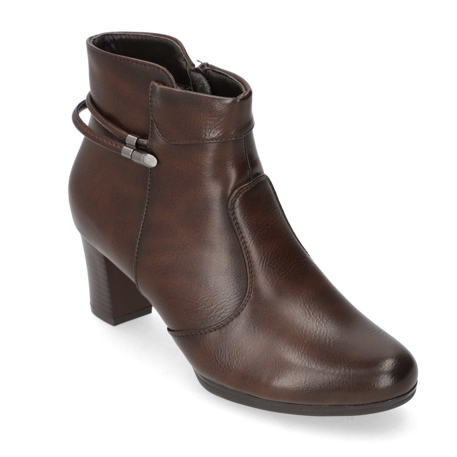 Botin Taco Ancho 10 cm Café Dorette 35 / Café