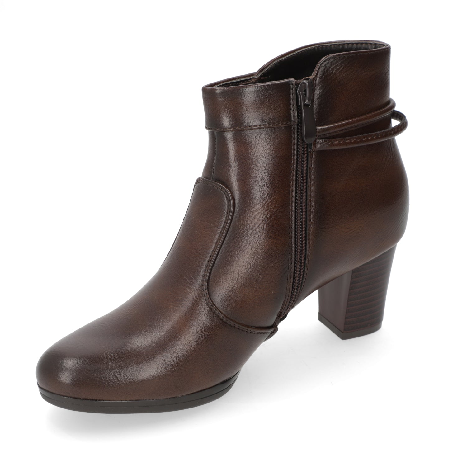 Botin Taco Ancho 10 cm Café Dorette 35 / Café