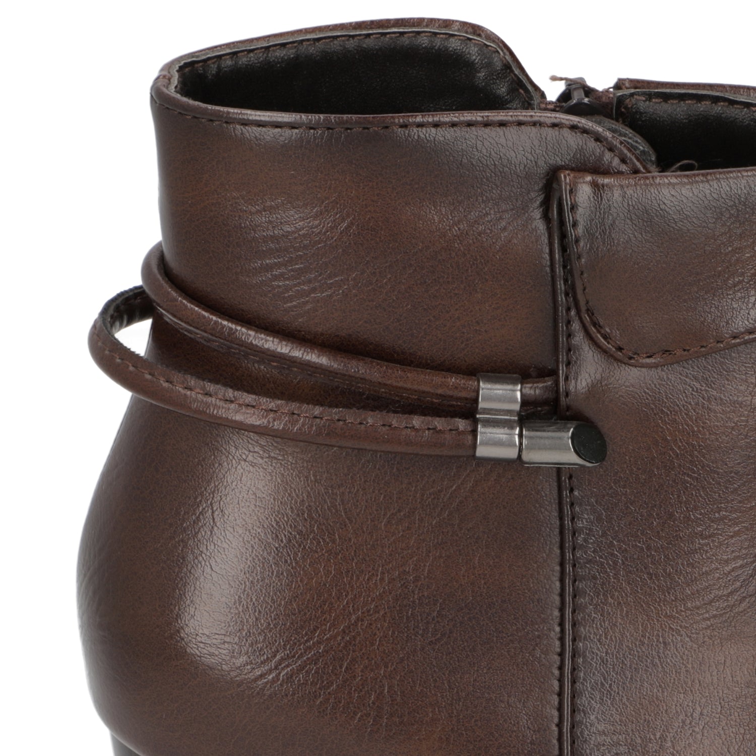 Botin Taco Ancho 10 cm Café Dorette 35 / Café