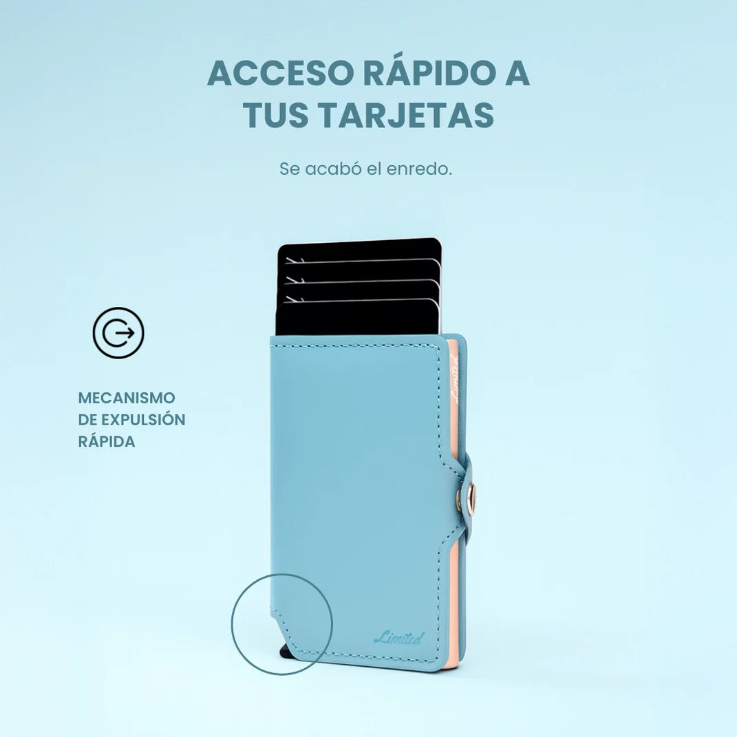 Billetera Citrus Lightblue Gold Limited