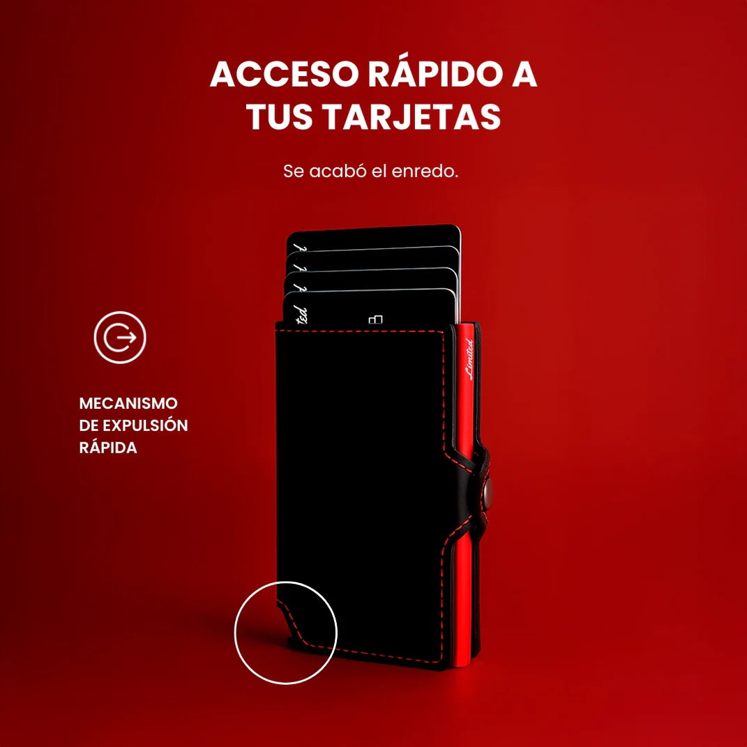 Billetera Slim Black Red Limited