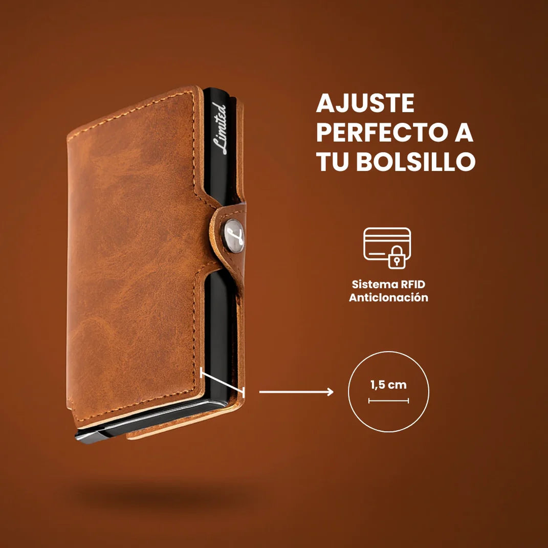 Billetera Slim Brown and black Limited