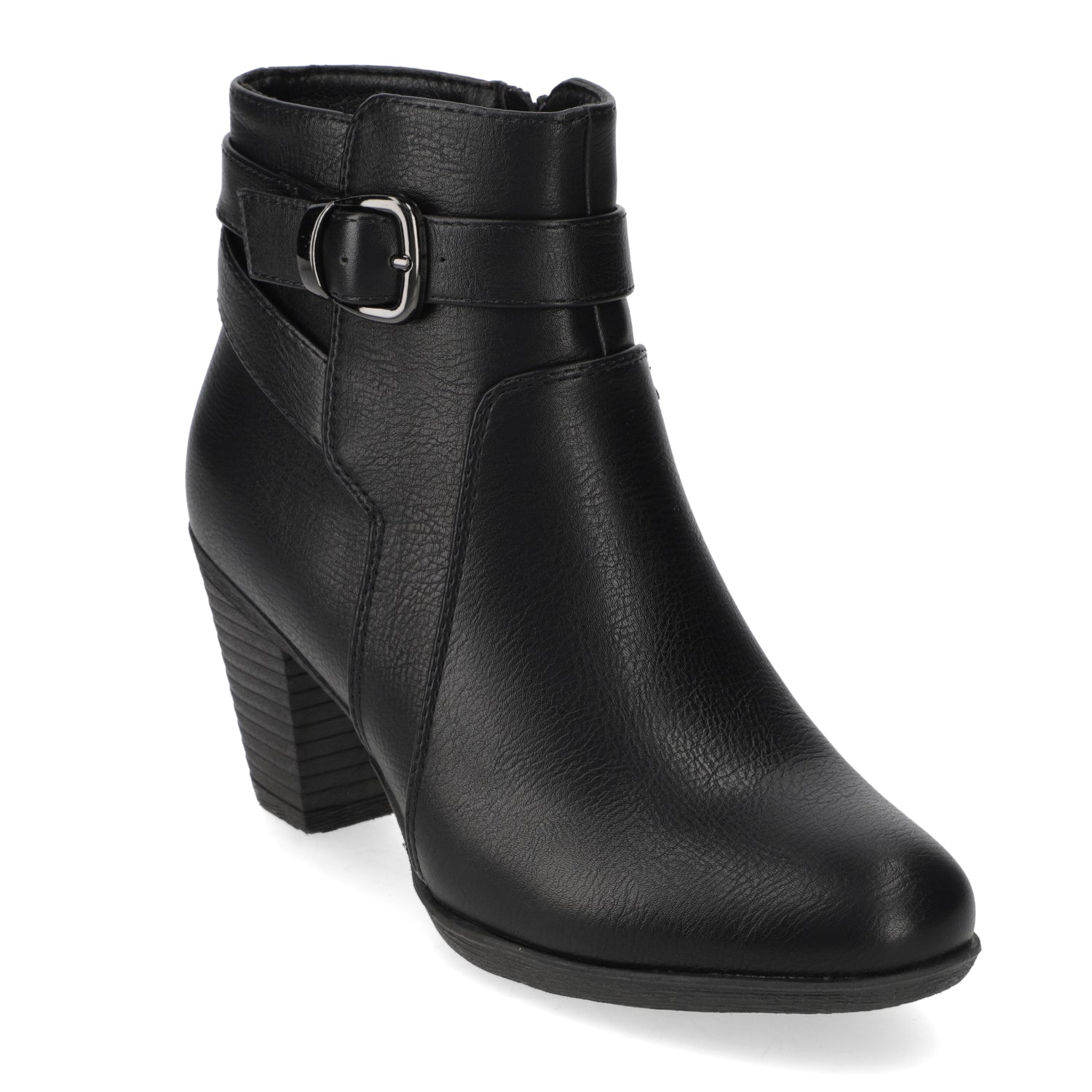 Botin Taco Ancho 7 cm Negro Agua de Coco 35 / Negro