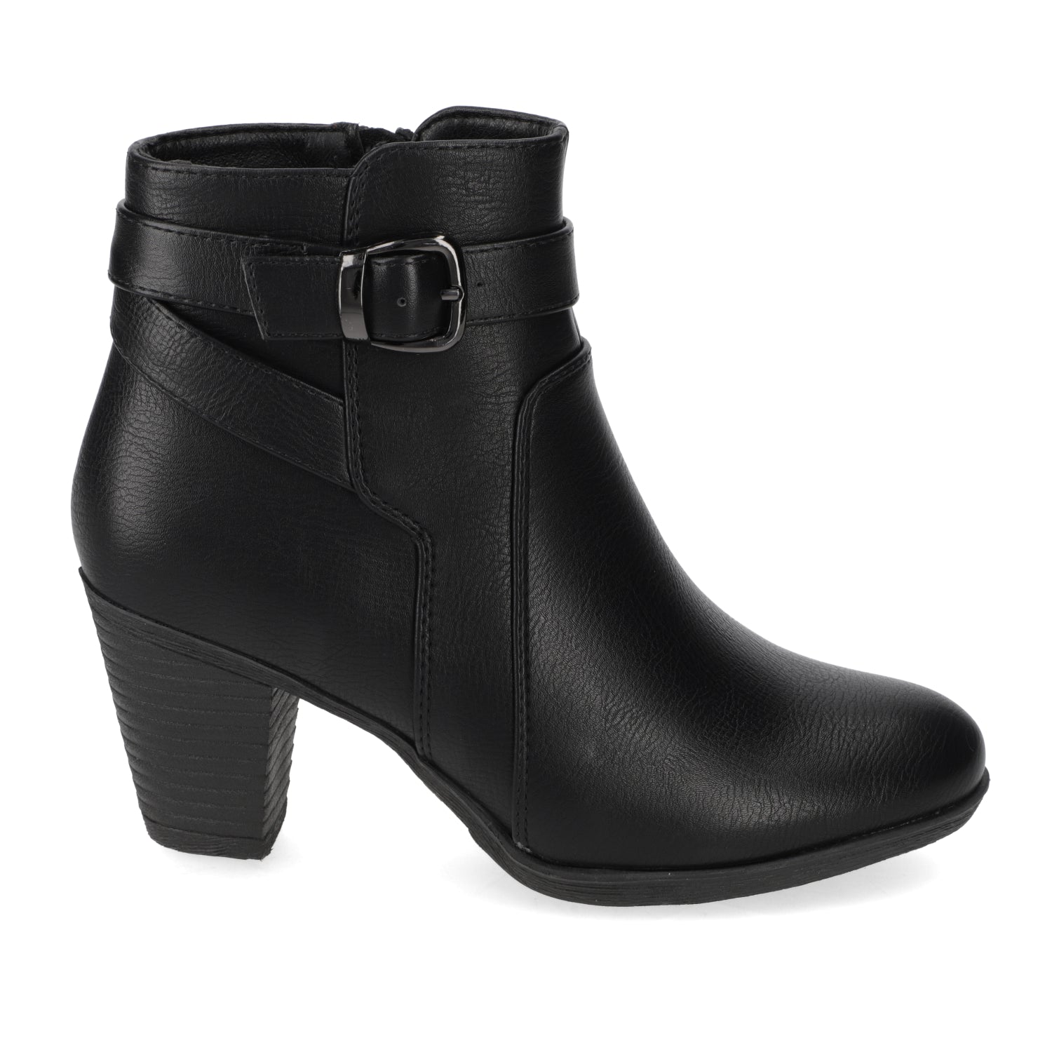 Botin Taco Ancho 7 cm Negro Agua de Coco 35 / Negro
