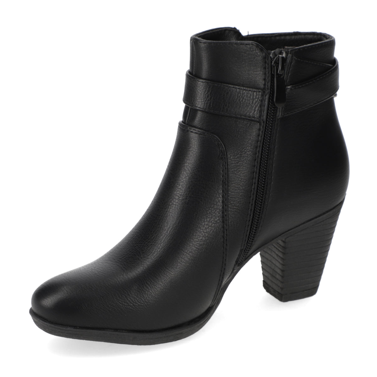 Botin Taco Ancho 7 cm Negro Agua de Coco 35 / Negro