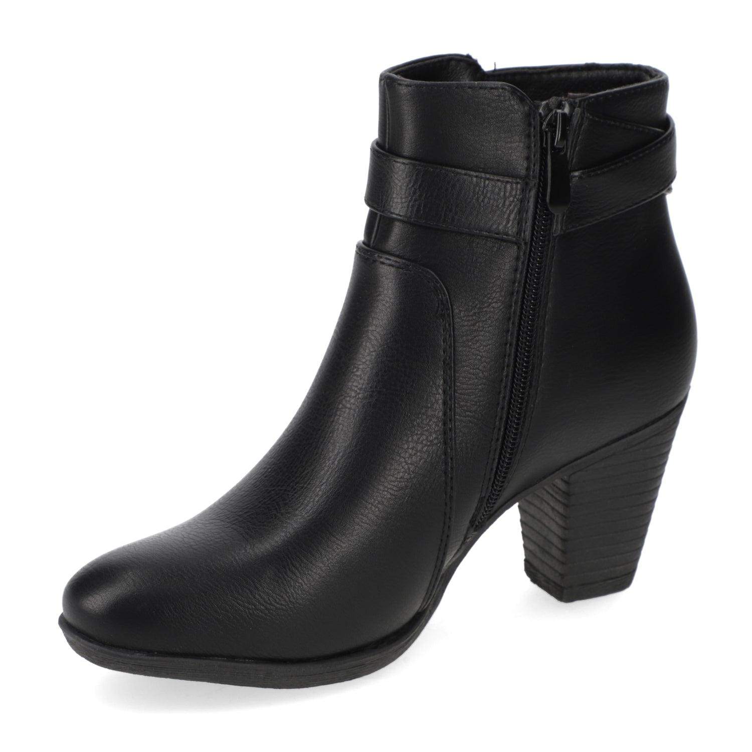 Botin Taco Ancho 7 cm Negro Agua de Coco 35 / Negro
