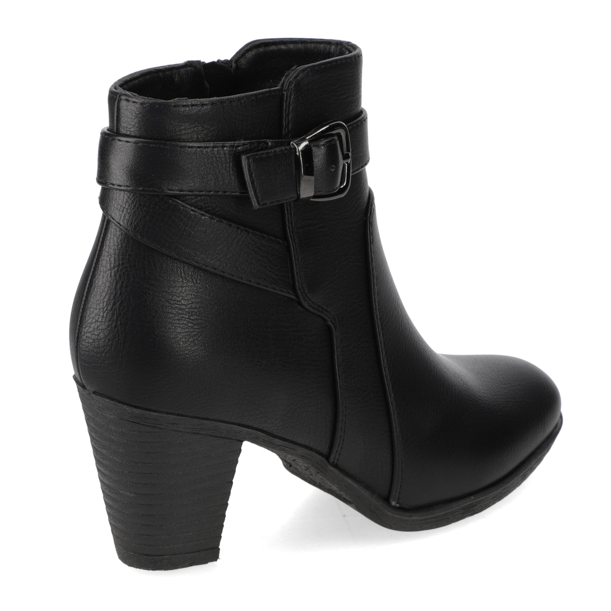 Botin Taco Ancho 7 cm Negro Agua de Coco 35 / Negro
