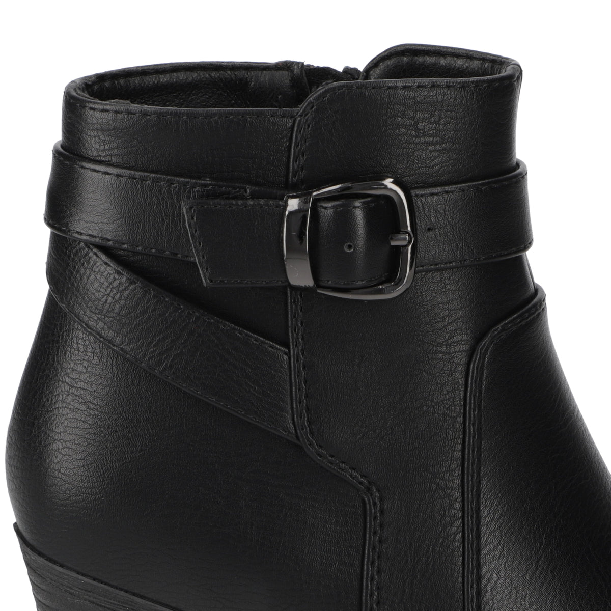 Botin Taco Ancho 7 cm Negro Agua de Coco 35 / Negro