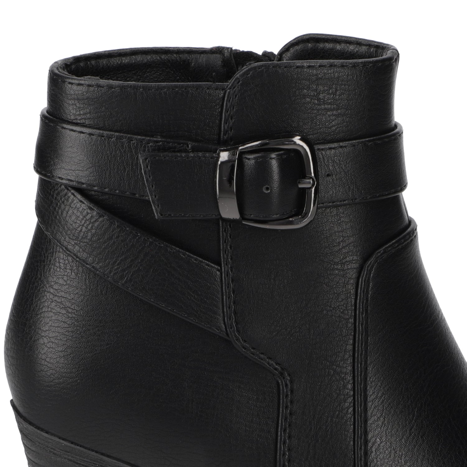 Botin Taco Ancho 7 cm Negro Agua de Coco 35 / Negro