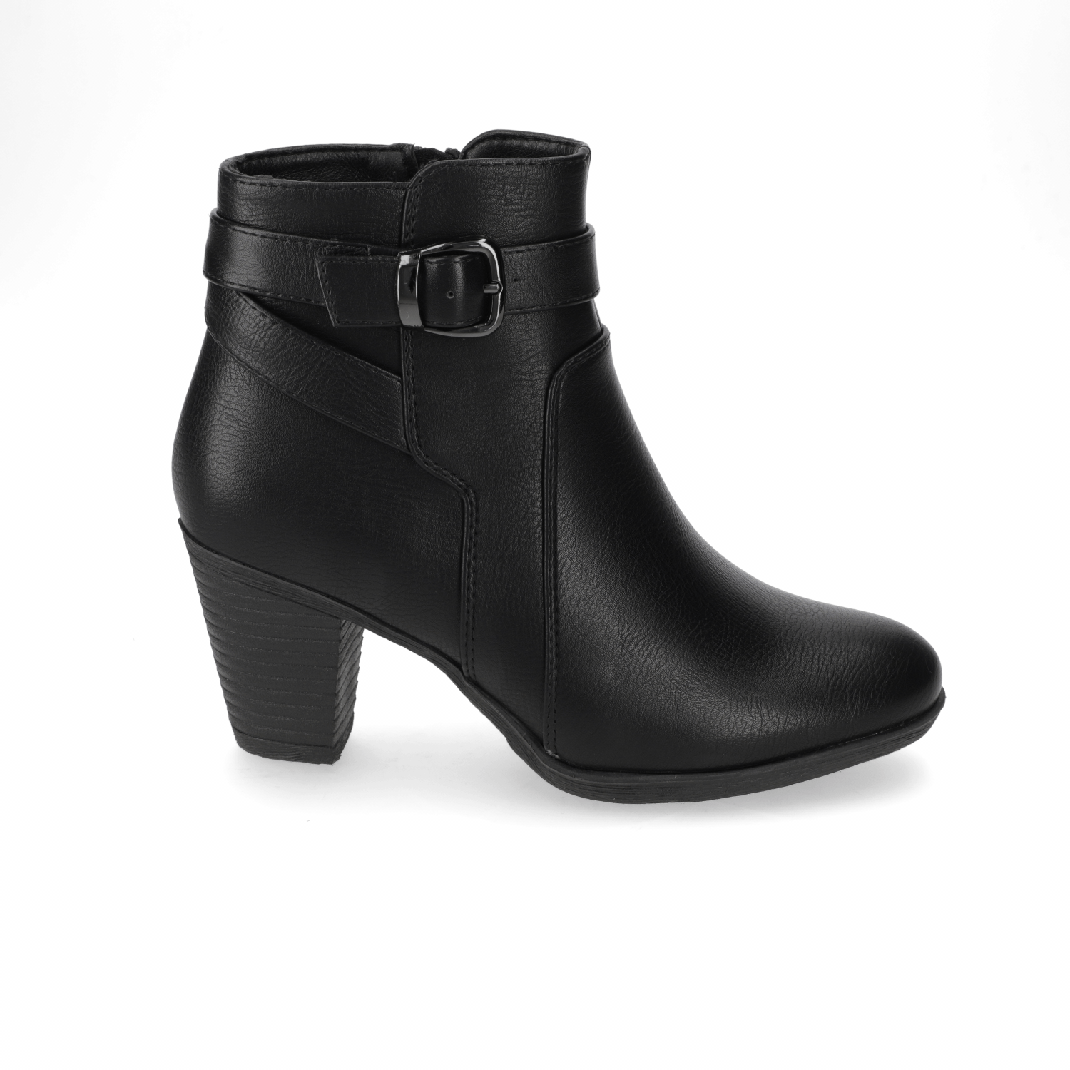 Botin Taco Ancho 7 cm Negro Agua de Coco 35 / Negro